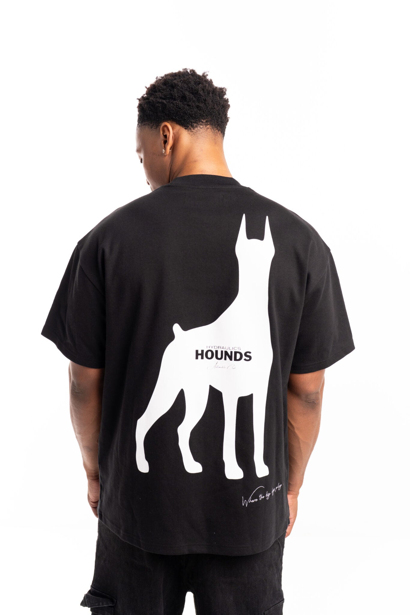 Hydraulics Oversized Hounds Doberman tee black AW25OST Hounds Black