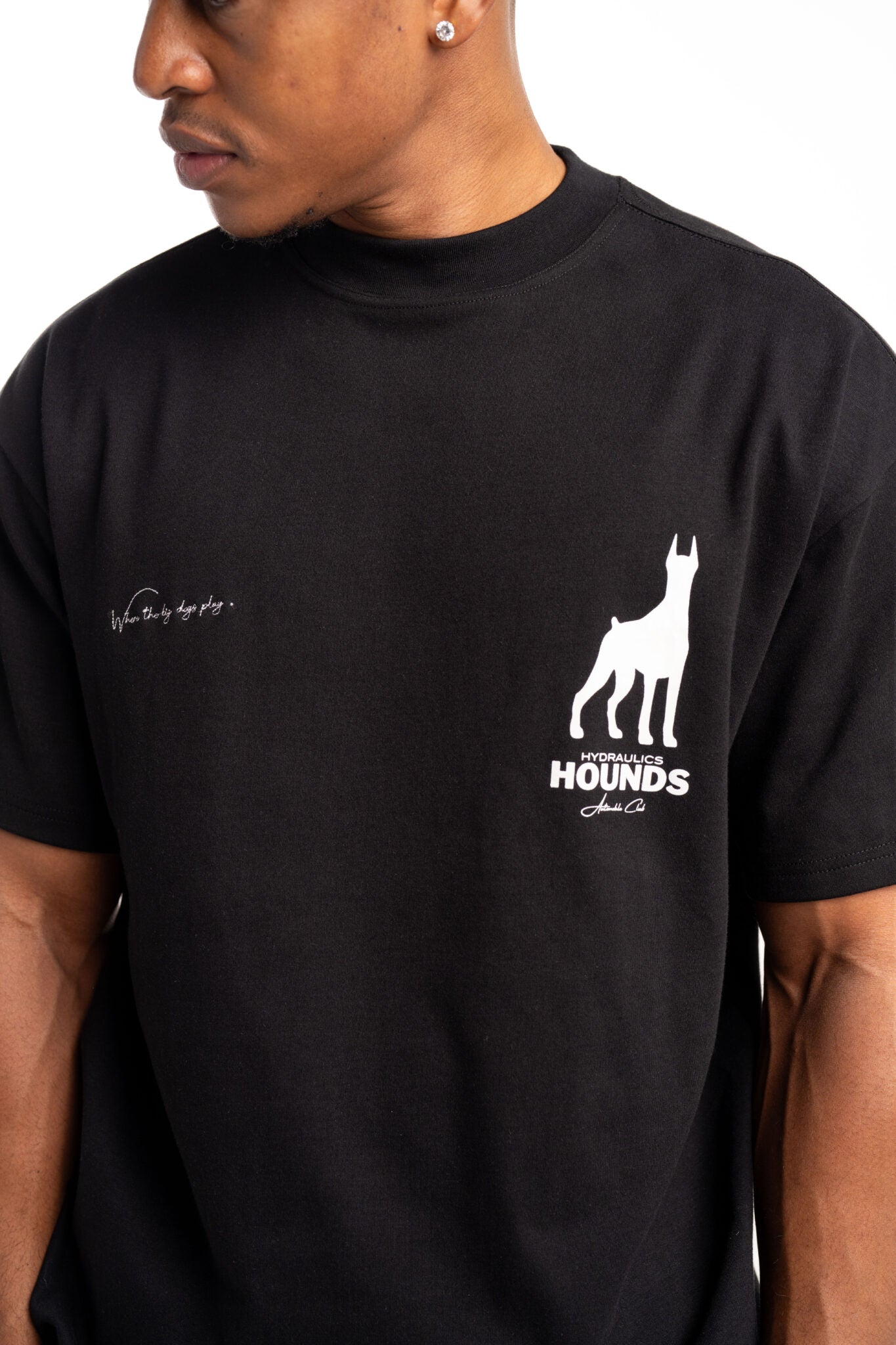 Hydraulics Oversized Hounds Doberman tee black AW25OST Hounds Black