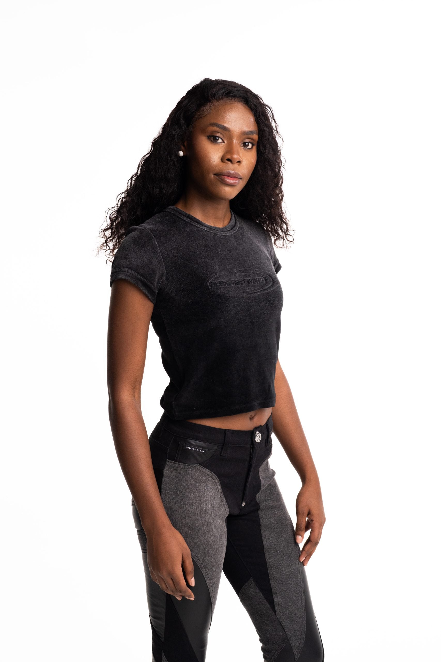 Alexander Wang Baby Tee Washed Nickel | 4CC1251563-024B