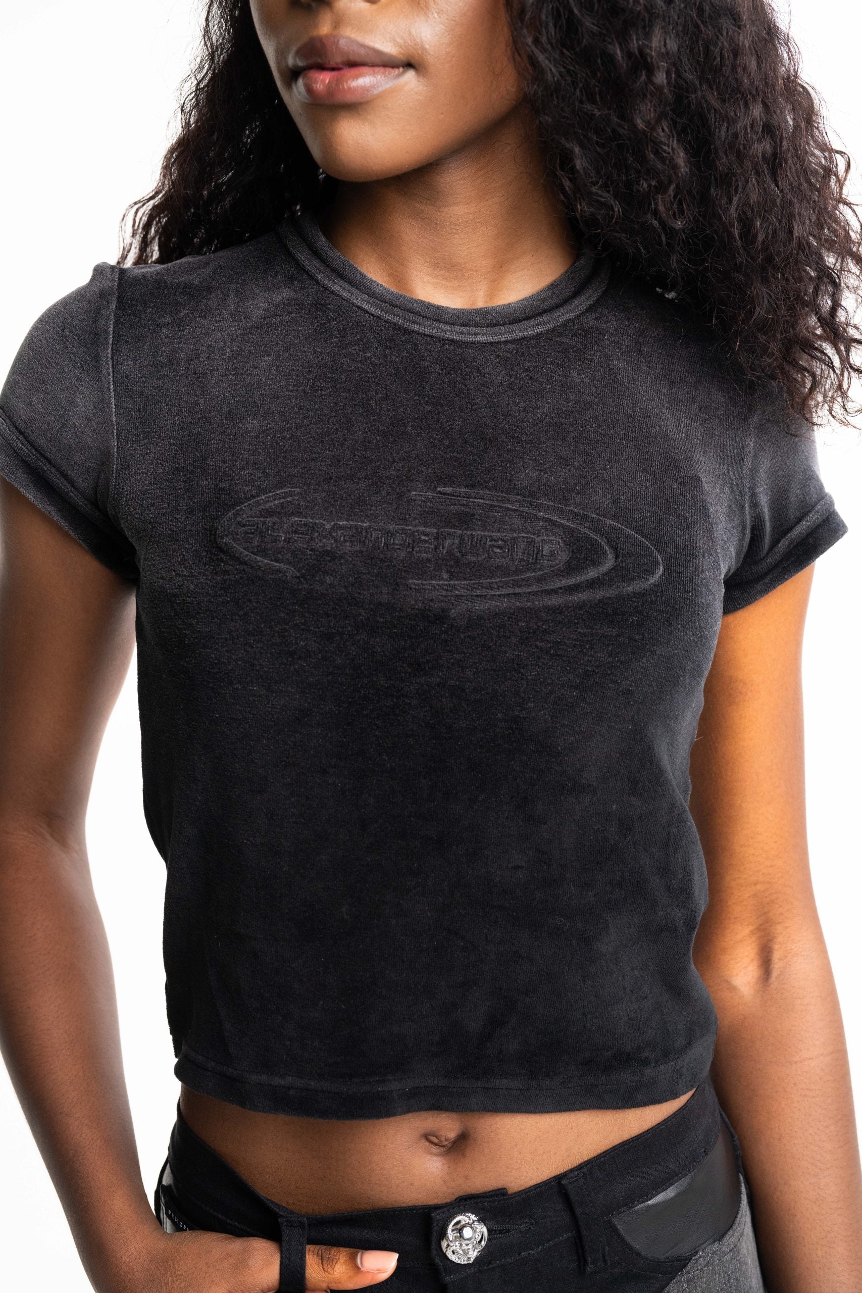 Alexander Wang Baby Tee Washed Nickel | 4CC1251563-024B
