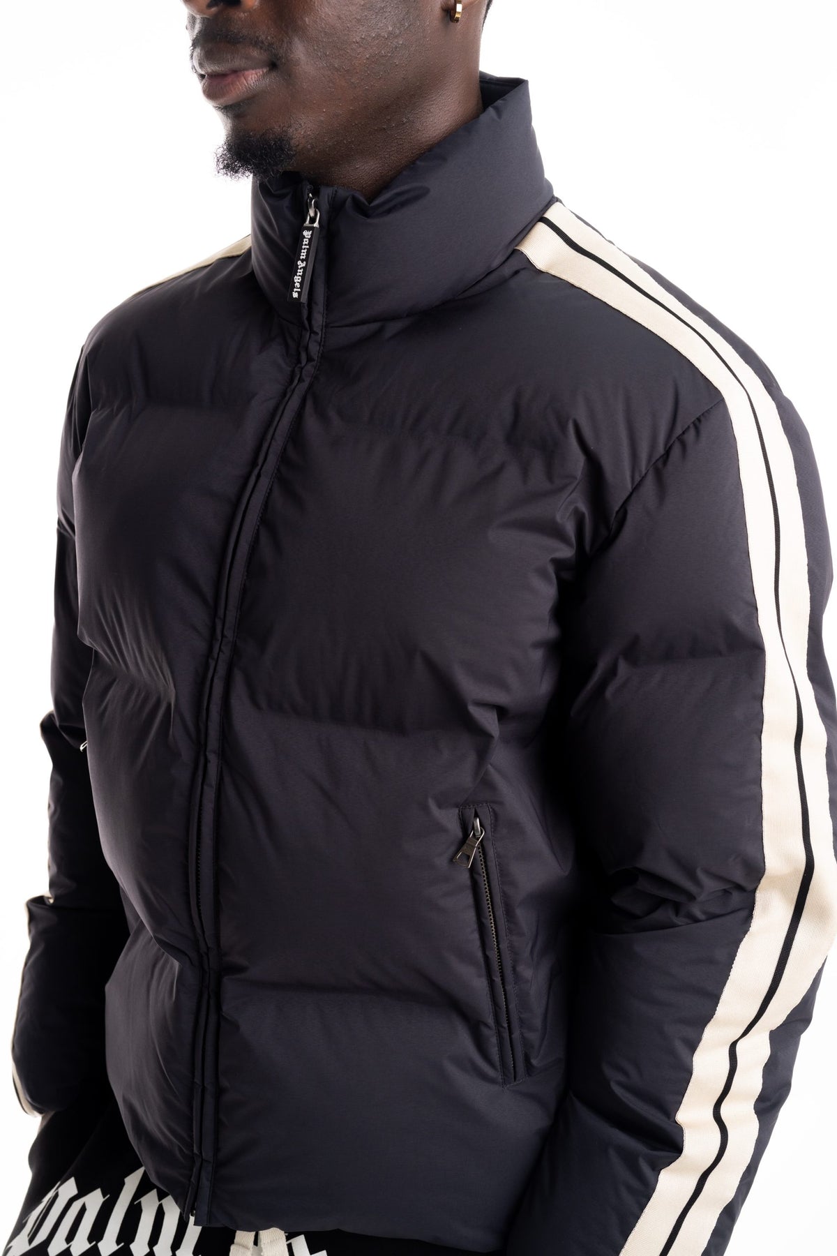 Palm Angels Men's Classic Logo Track Down Jacket | PMED057S26FAB002-100A