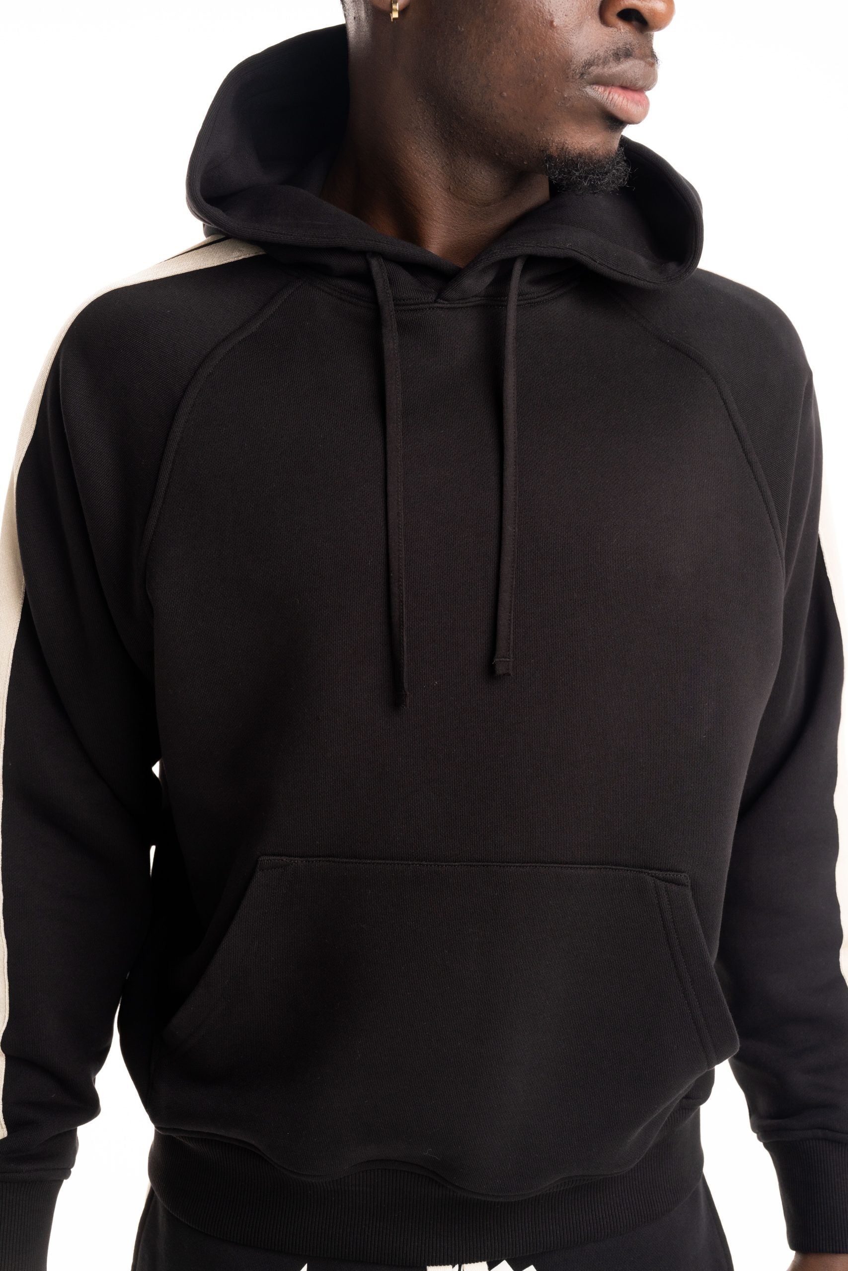 Palm Angels Men's Back Curved Logo Track Hoodie | PMBB17QS26FLE001-1003