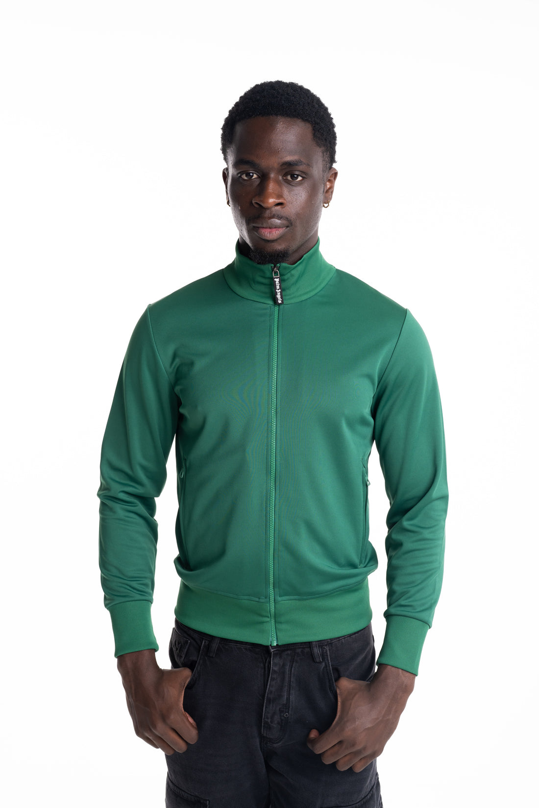 Palm Angels Men's Back Curved Logo Track Top | PMBD089S26FAB001-5510