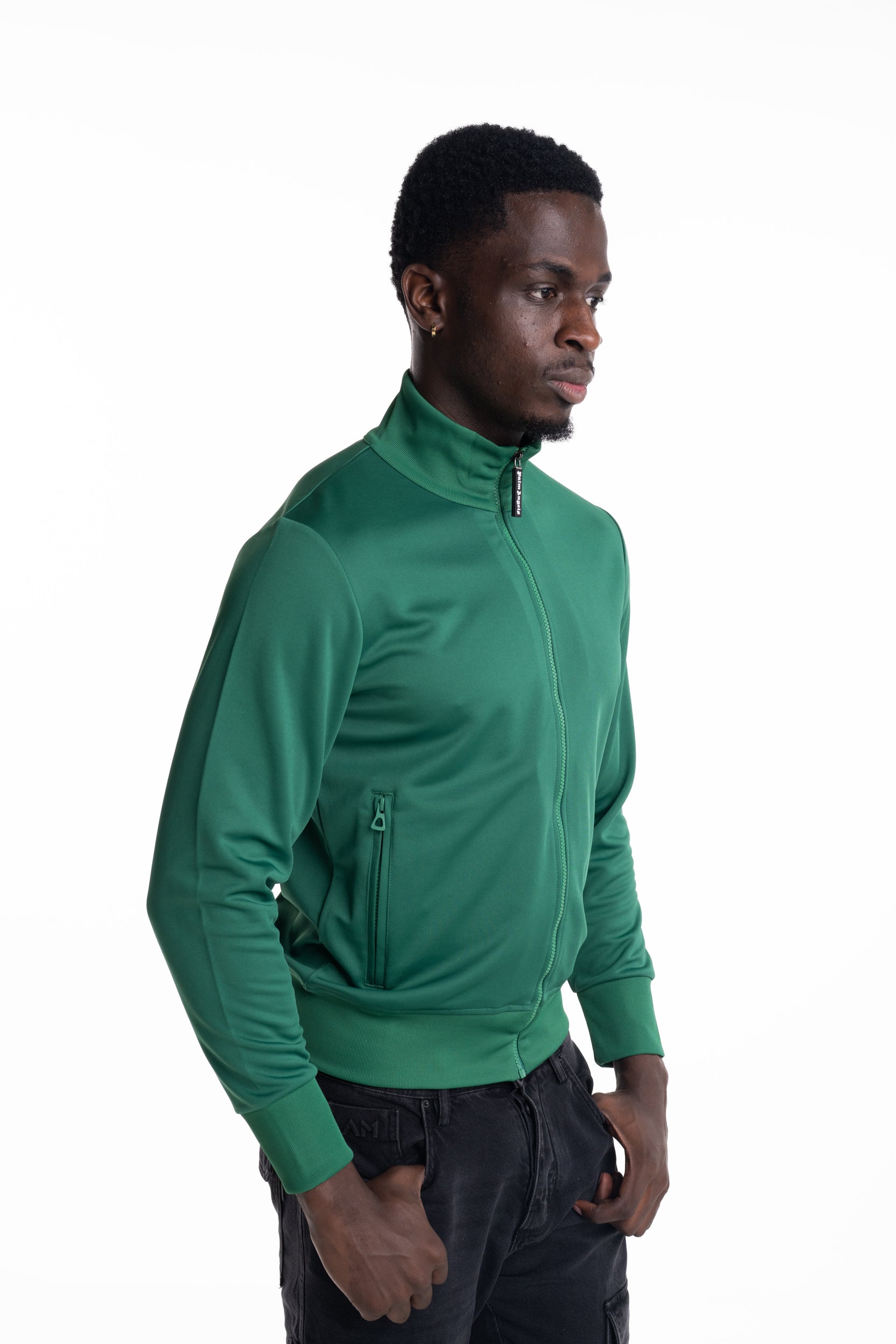 Palm Angels Men's Back Curved Logo Track Top | PMBD089S26FAB001-5510