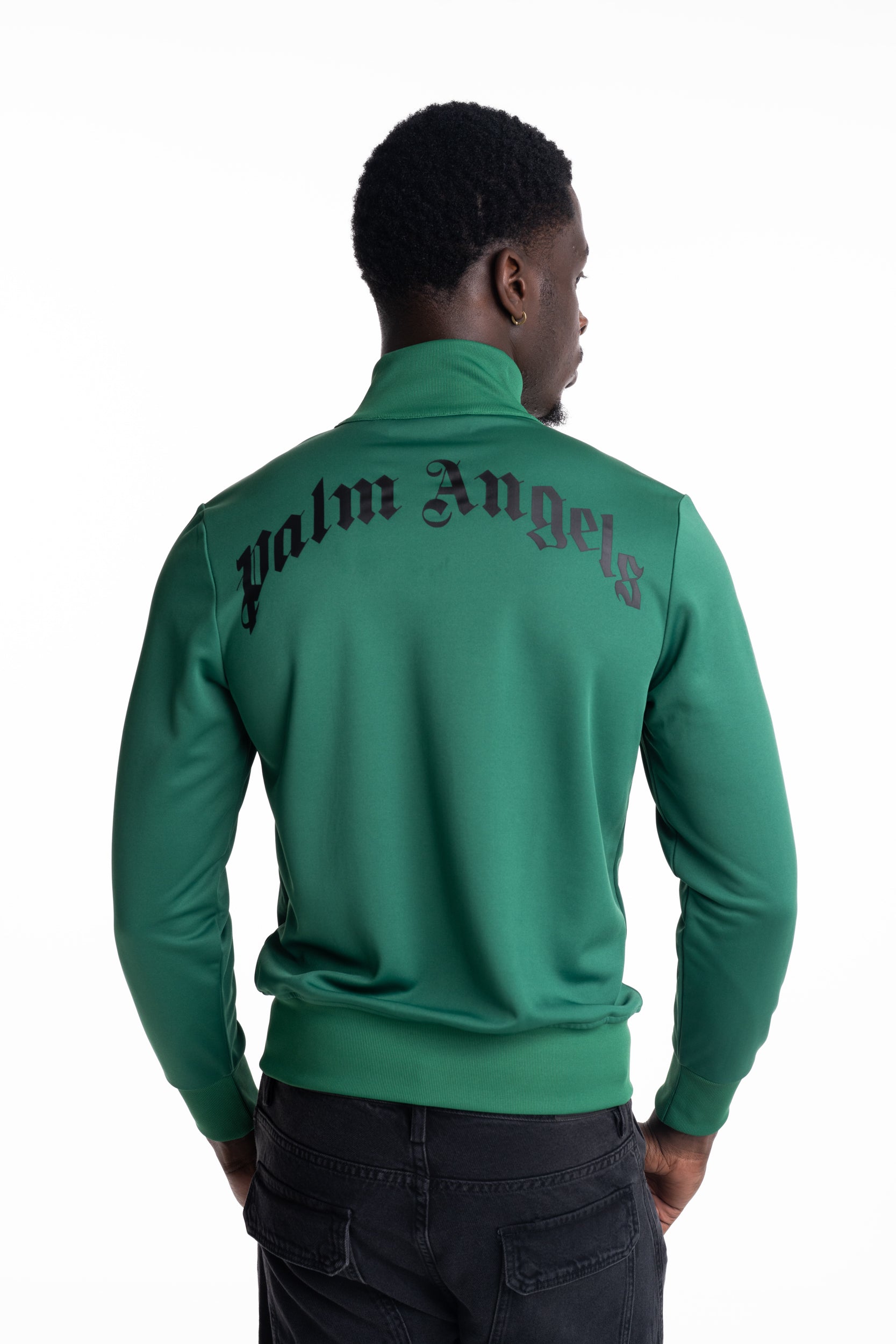 Palm Angels Men's Back Curved Logo Track Top | PMBD089S26FAB001-5510