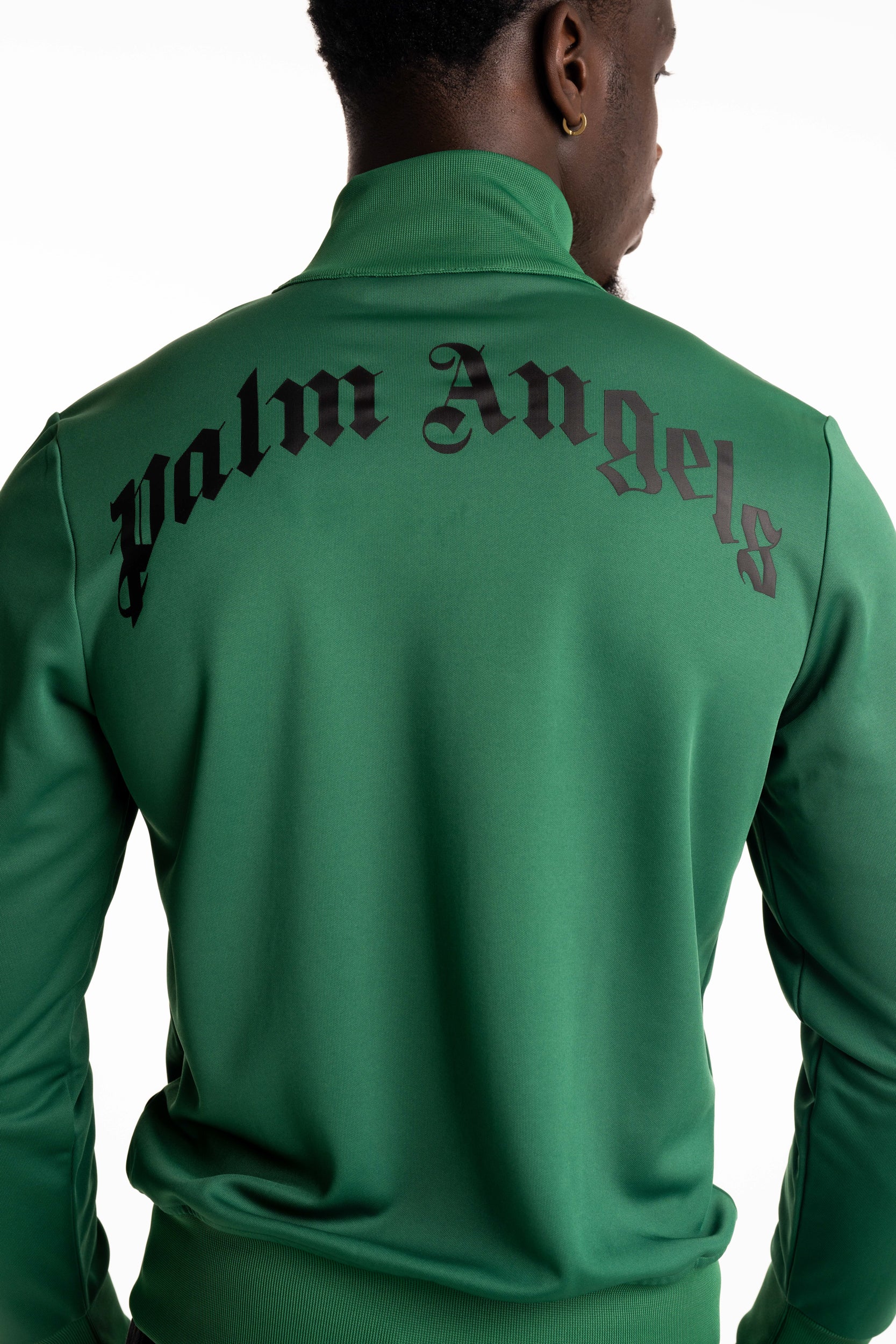 Palm Angels Men's Back Curved Logo Track Top | PMBD089S26FAB001-5510