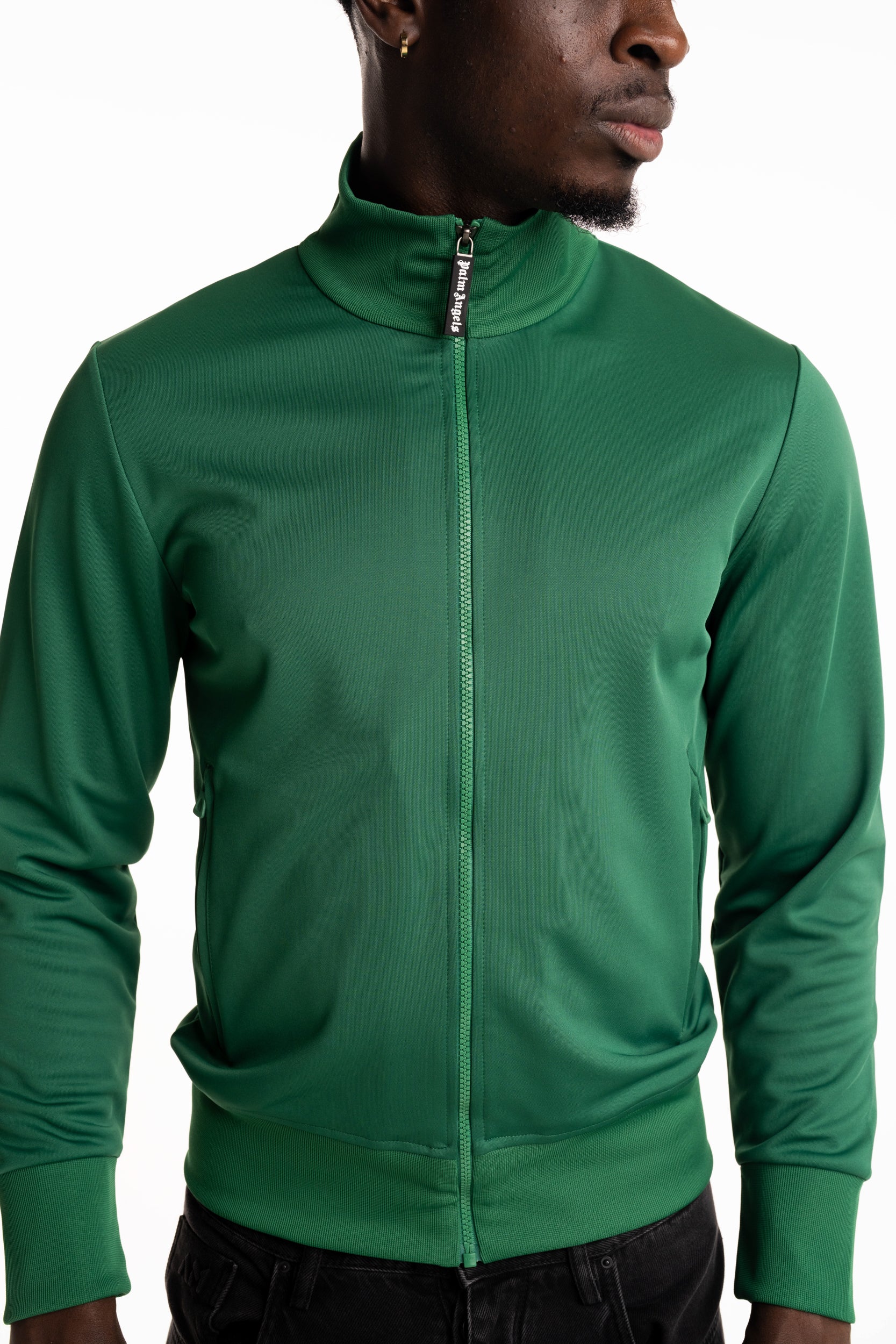 Palm Angels Men's Back Curved Logo Track Top | PMBD089S26FAB001-5510