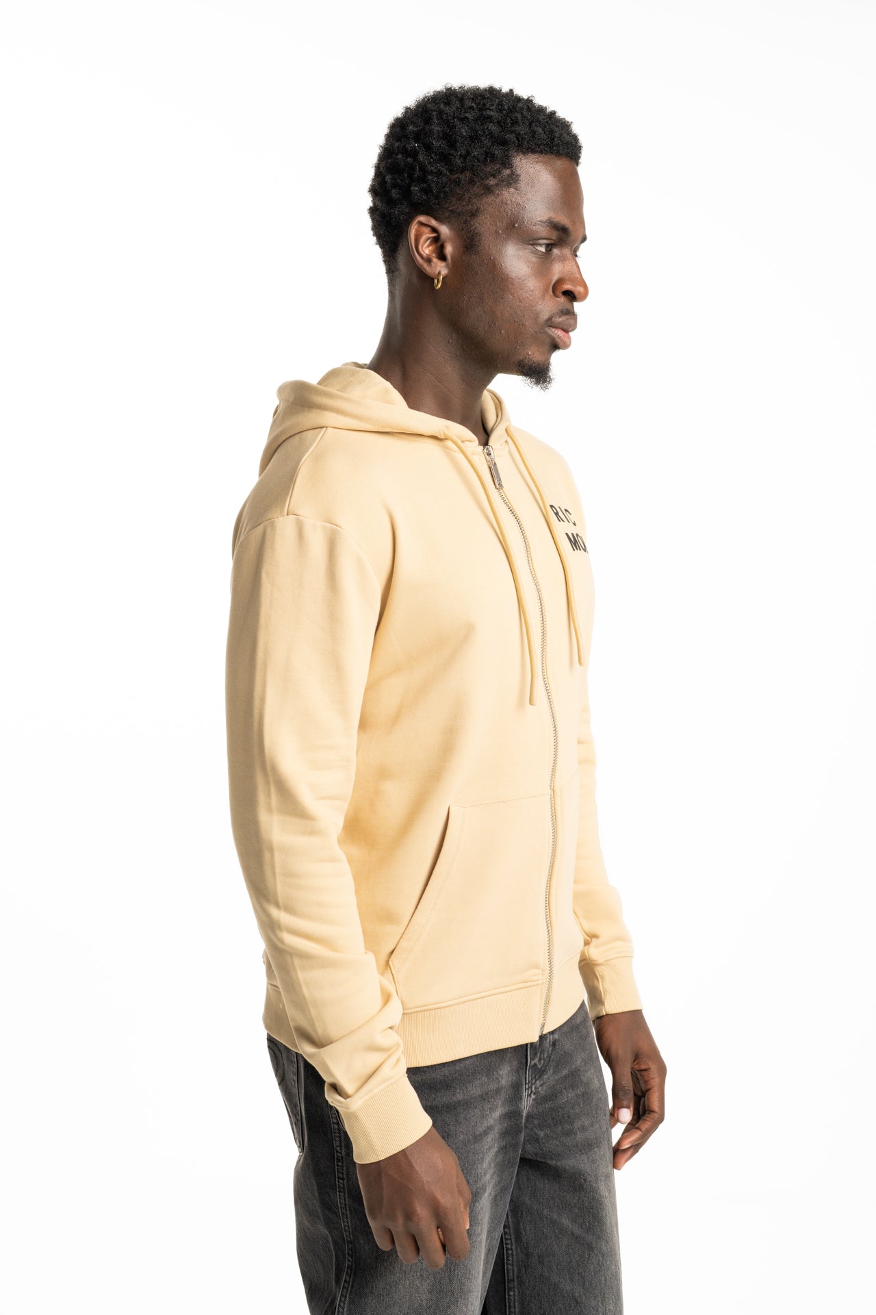 John Richmond Men's Sentane Zip Sweatshirt | UMP26034FERDI0-Beige