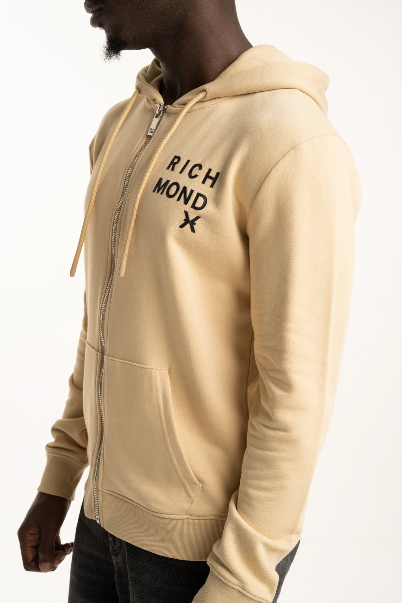 John Richmond Men's Sentane Zip Sweatshirt | UMP26034FERDI0-Beige