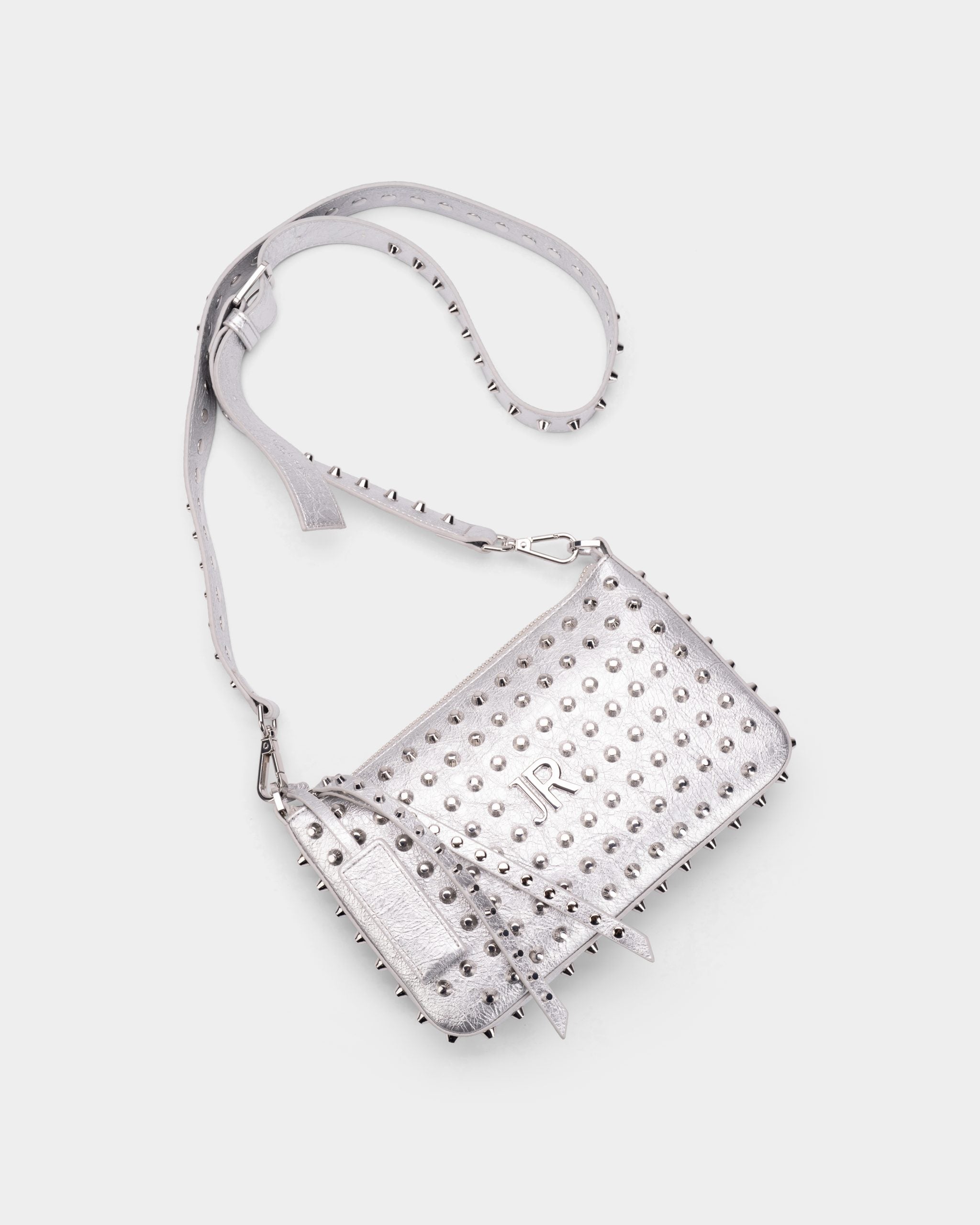 John Richmond Ladies Igrid Shoulder Bag | RWP26203BOAPX-Silver