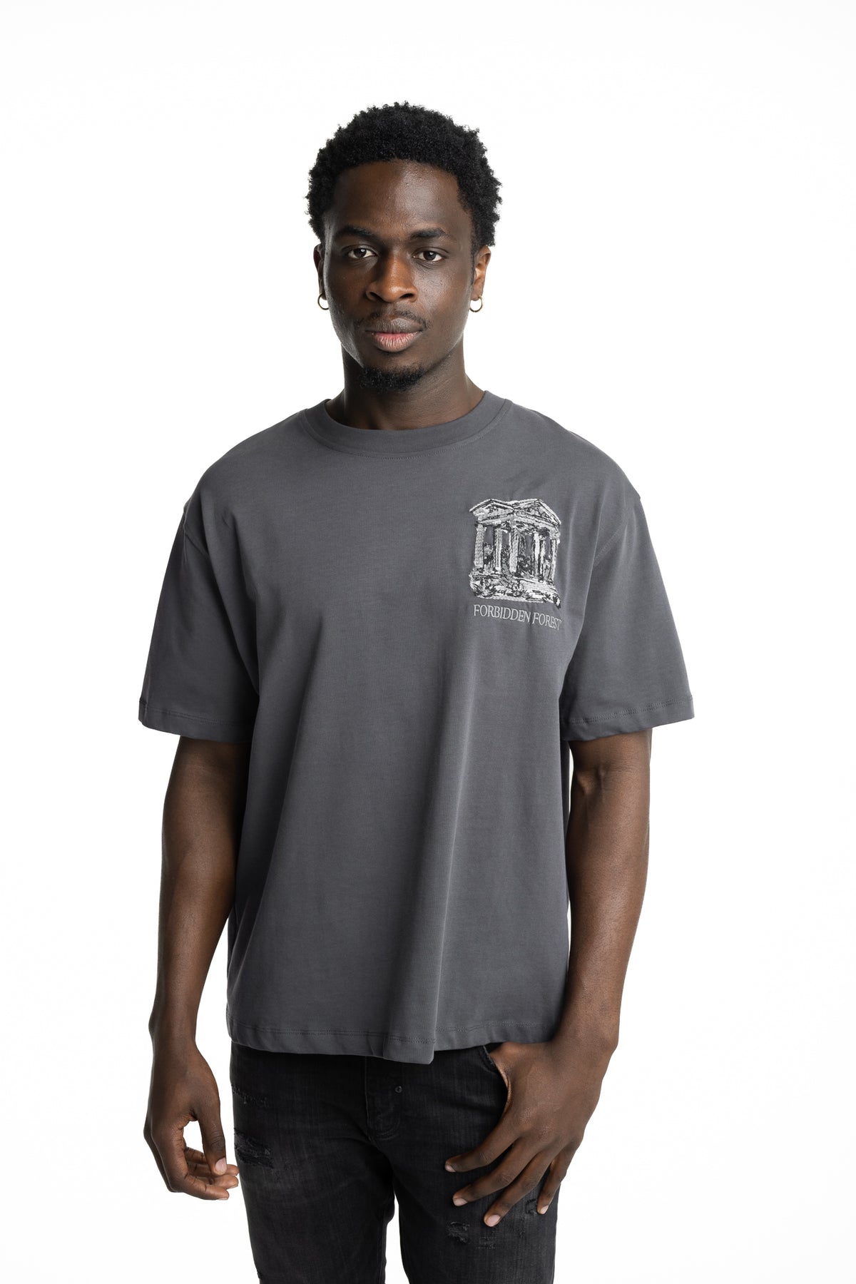 Only The Blind Forbidden Forest T Shirt Grey | OTB-T1651