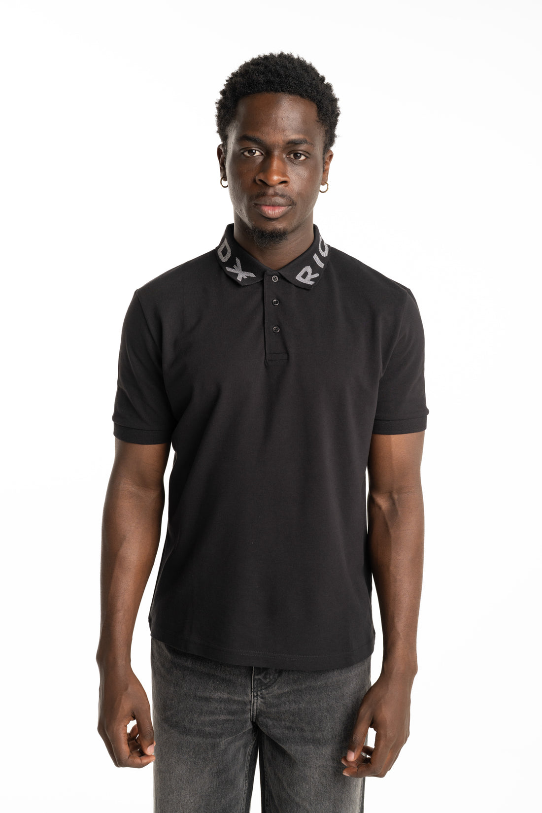 John Richmond Men's Sutle Polo | UMP26011POGKF-Black