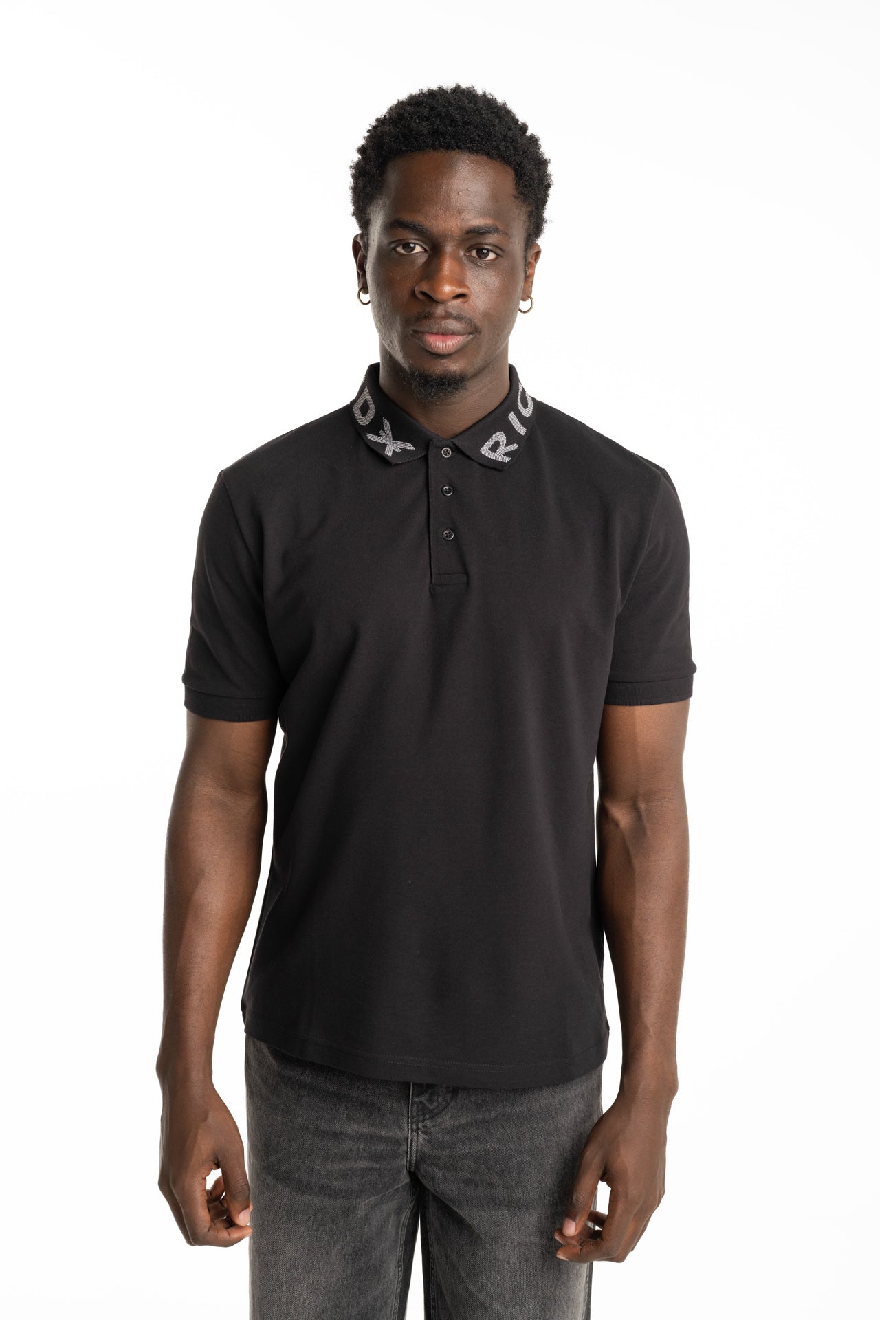 John Richmond Men's Sutle Polo | UMP26011POGKF-Black