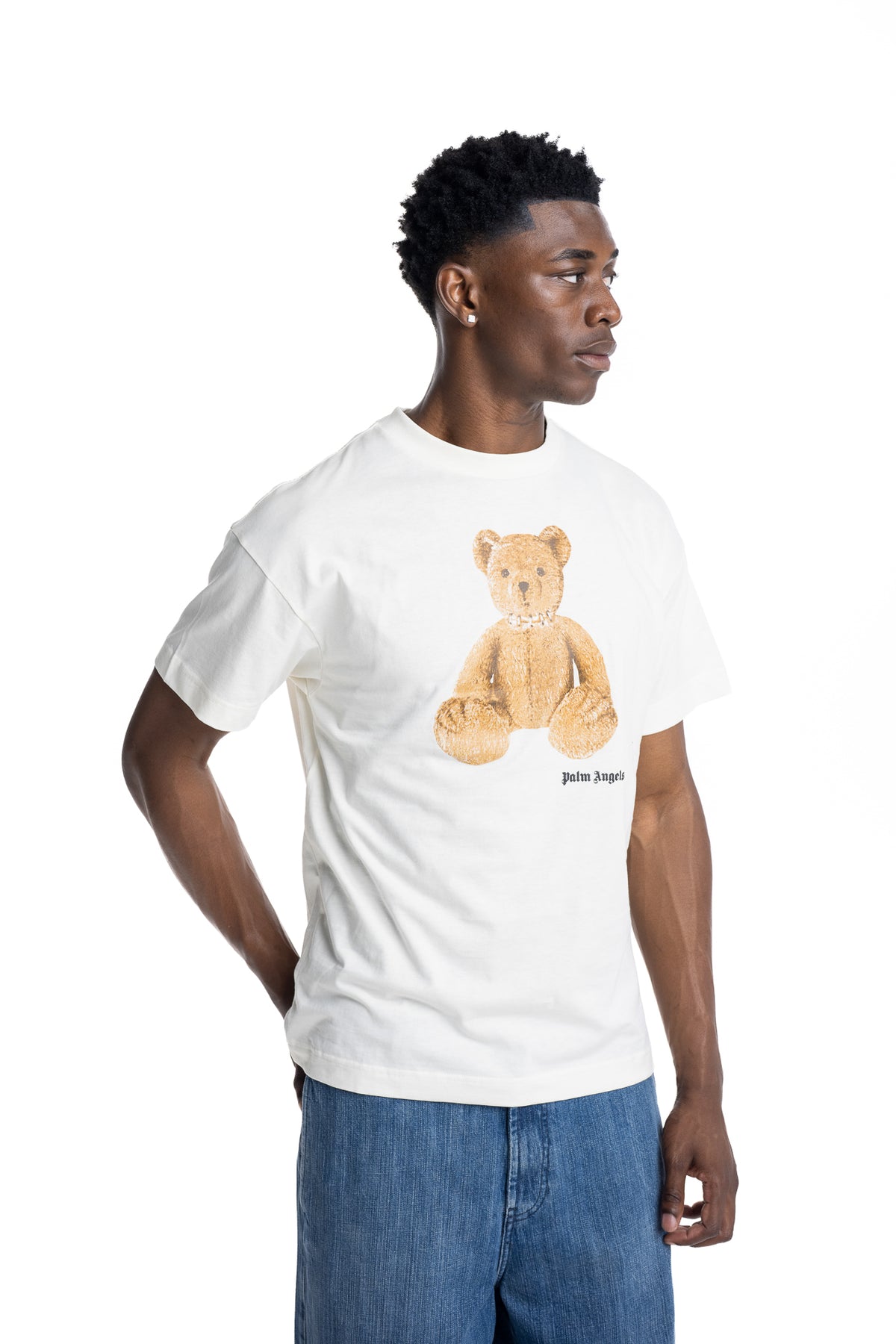 Palm Angels Men's Bear In Palm T Shirt | PMAAT01J99WD-0L30