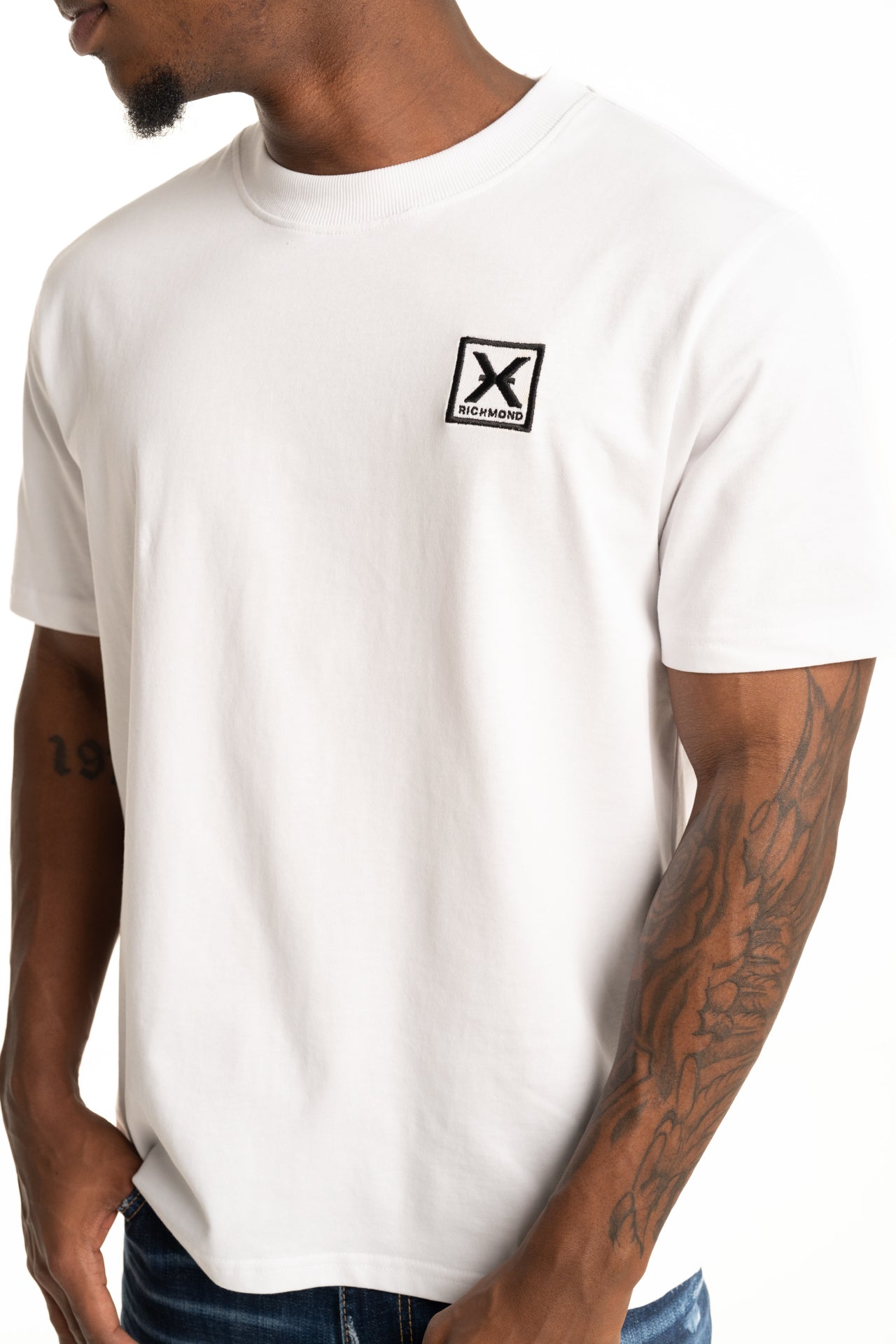 John Richmond Men's Kaddy Over T Shirt | UMP26155TSJSC-White