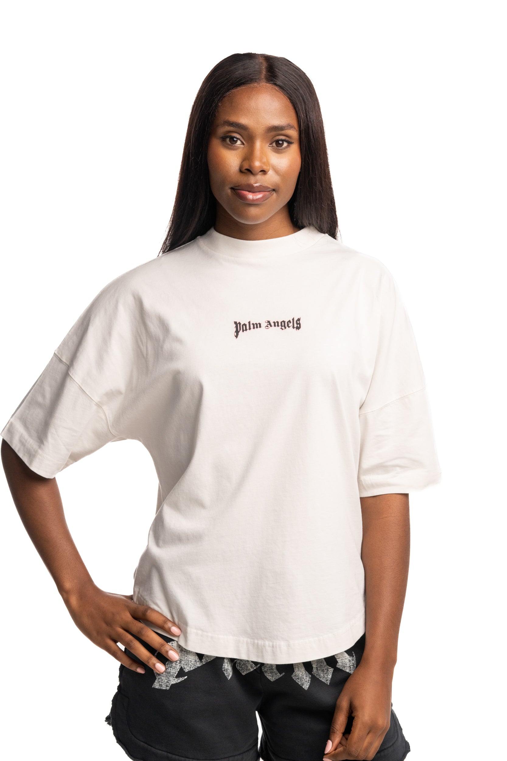 Palm Angels Ladies Outline Logo Over Tee | PWAA07CS26JER006-0310
