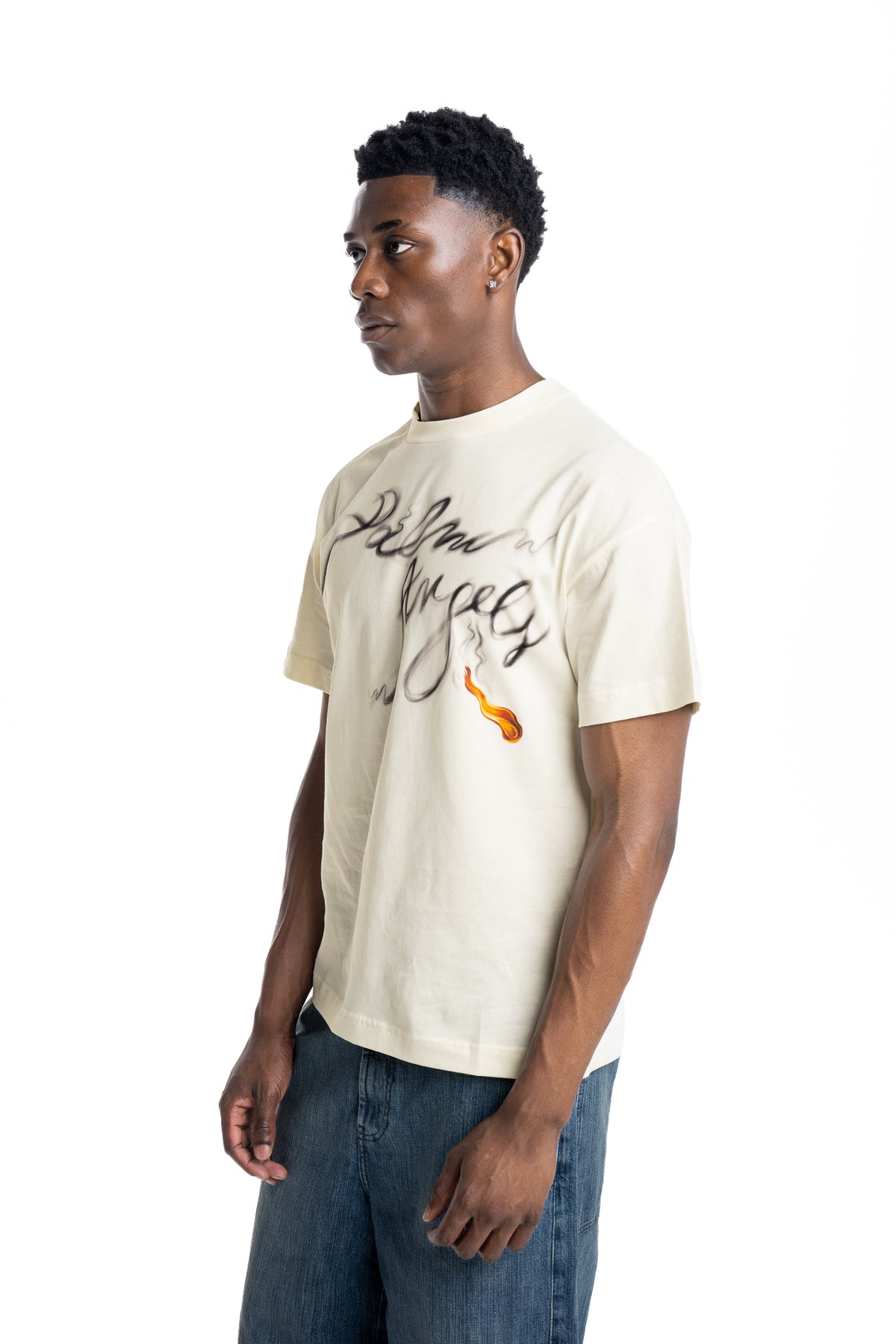 Palm Angels Men's Smoking Palm T Shirt | PMAAT01J99WA-0L10