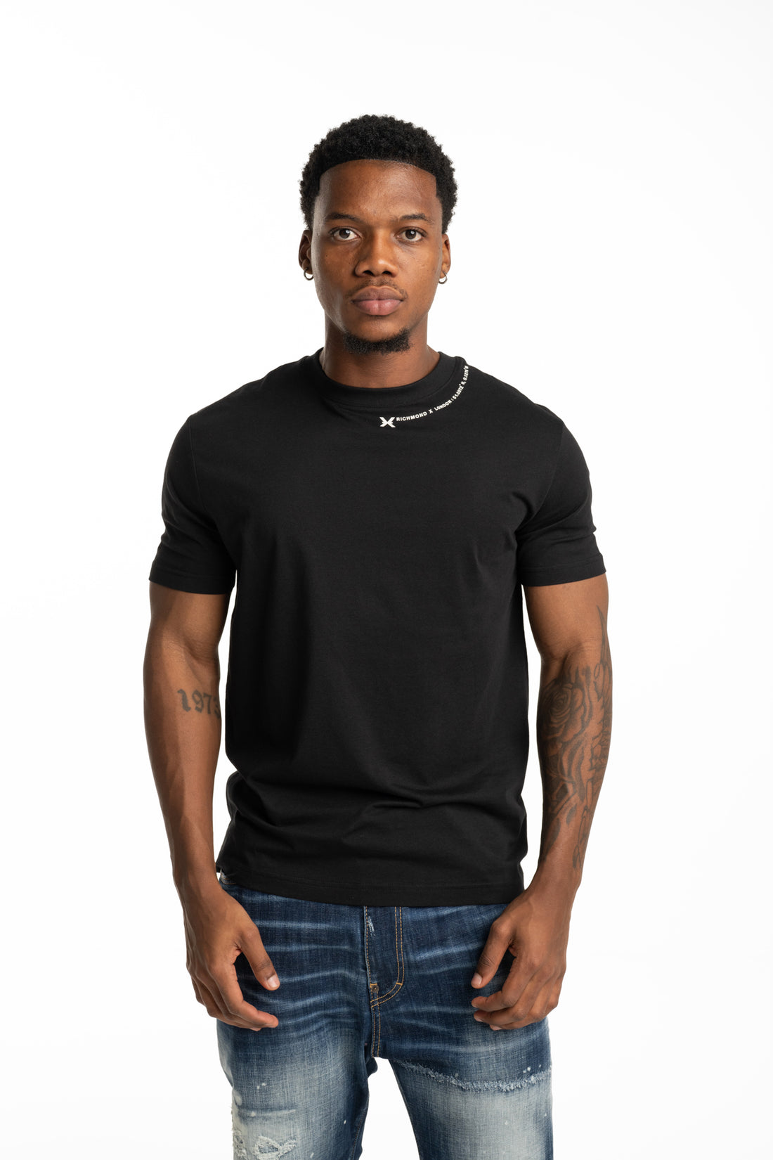 John Richmond Men's Fyami T Shirt | UMP26038TSRSC-Black