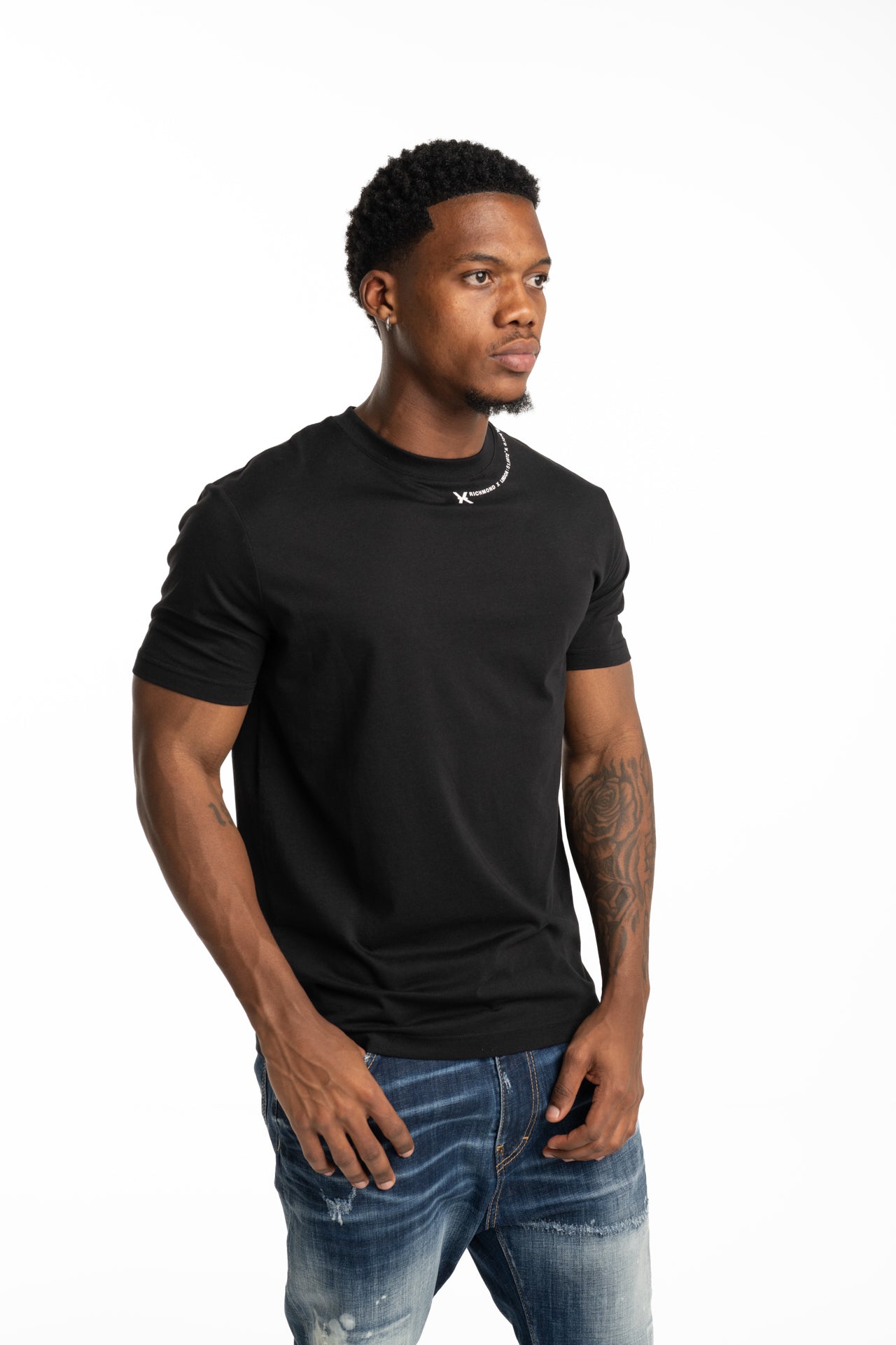 John Richmond Men's Fyami T Shirt | UMP26038TSRSC-Black