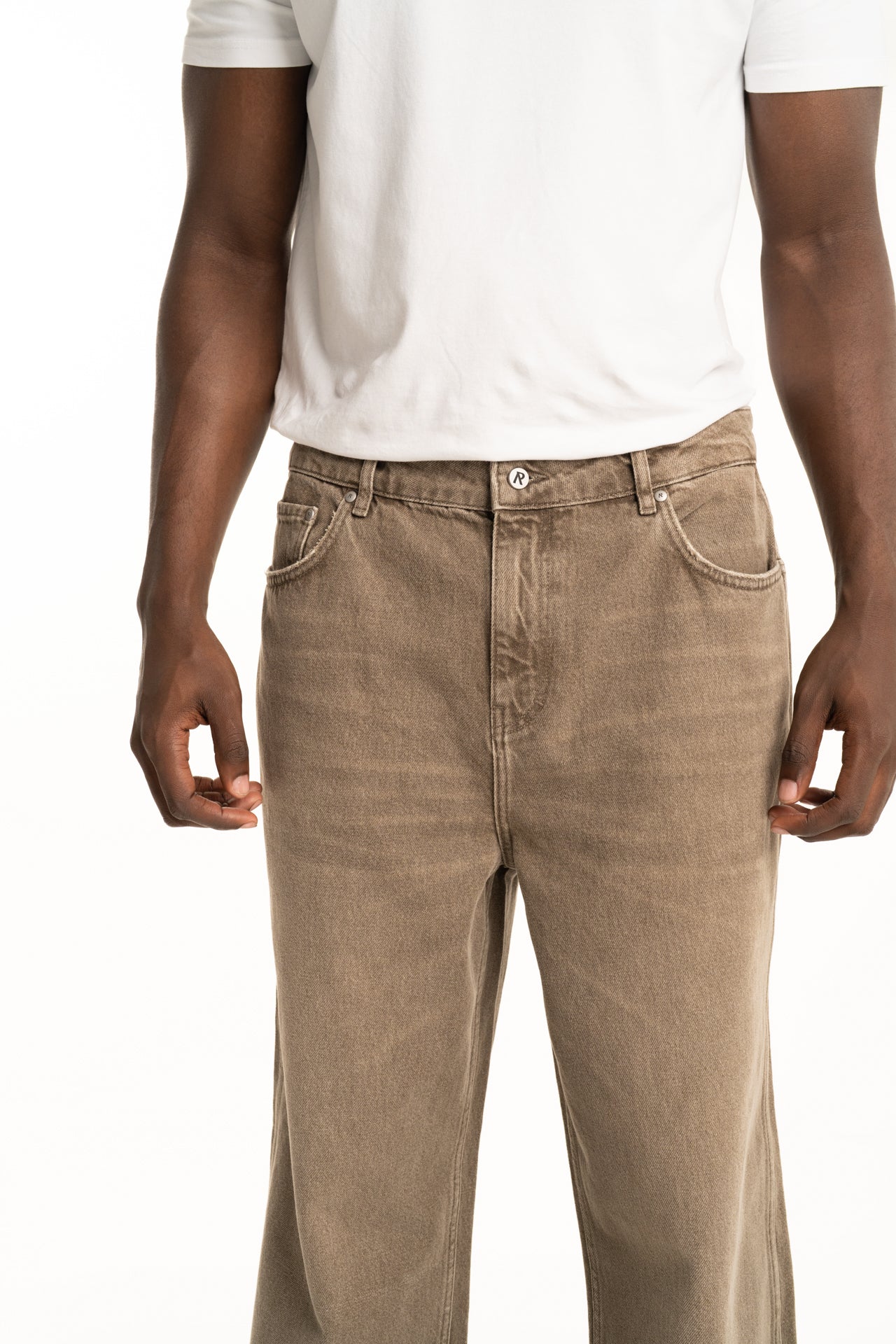 Represent Men's R3 Baggy Denim | MLM100333-59-Washed Olive