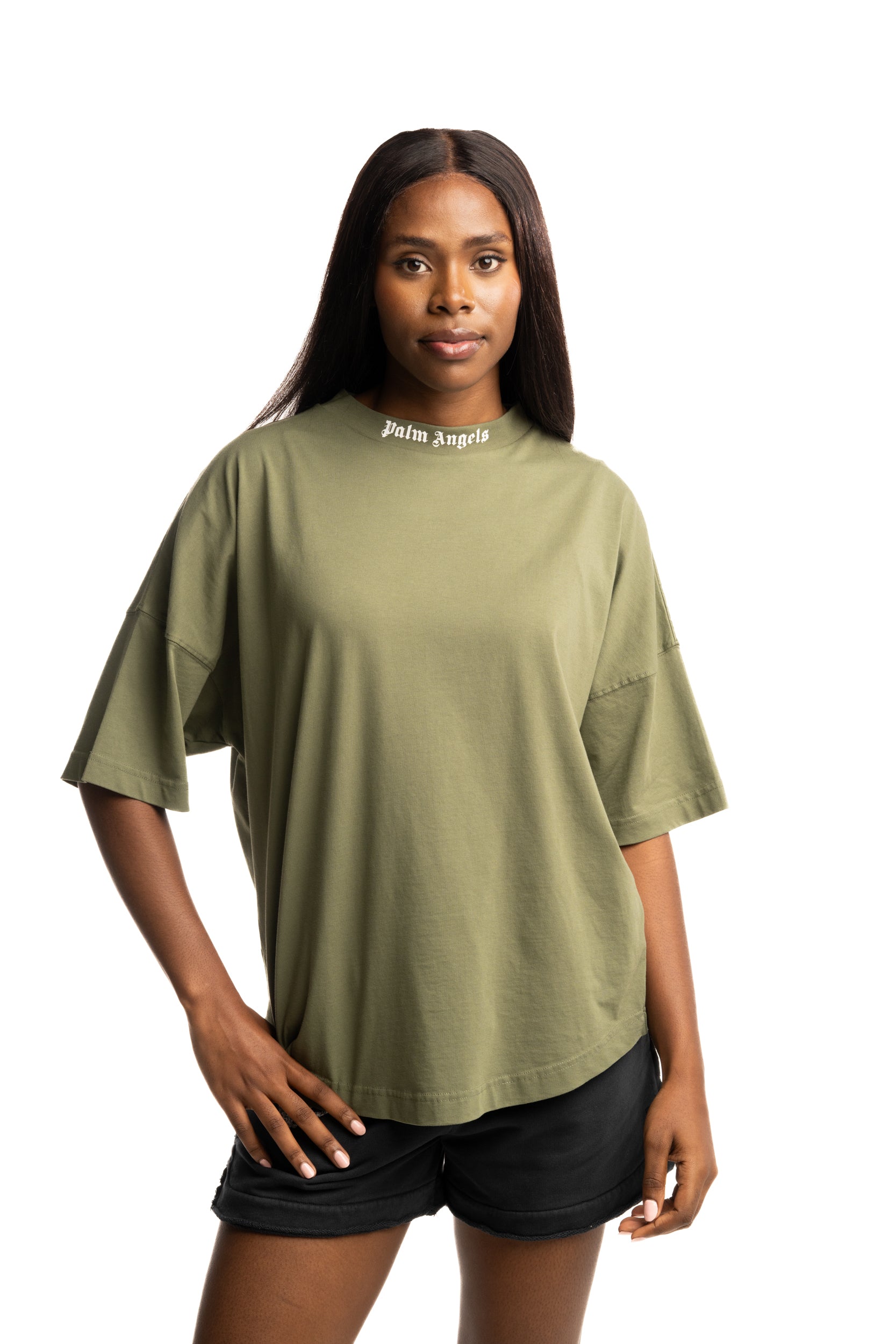 (Core) Palm Angels Ladies Over Logo Over Tee | PWAA07CS26JER003-5603