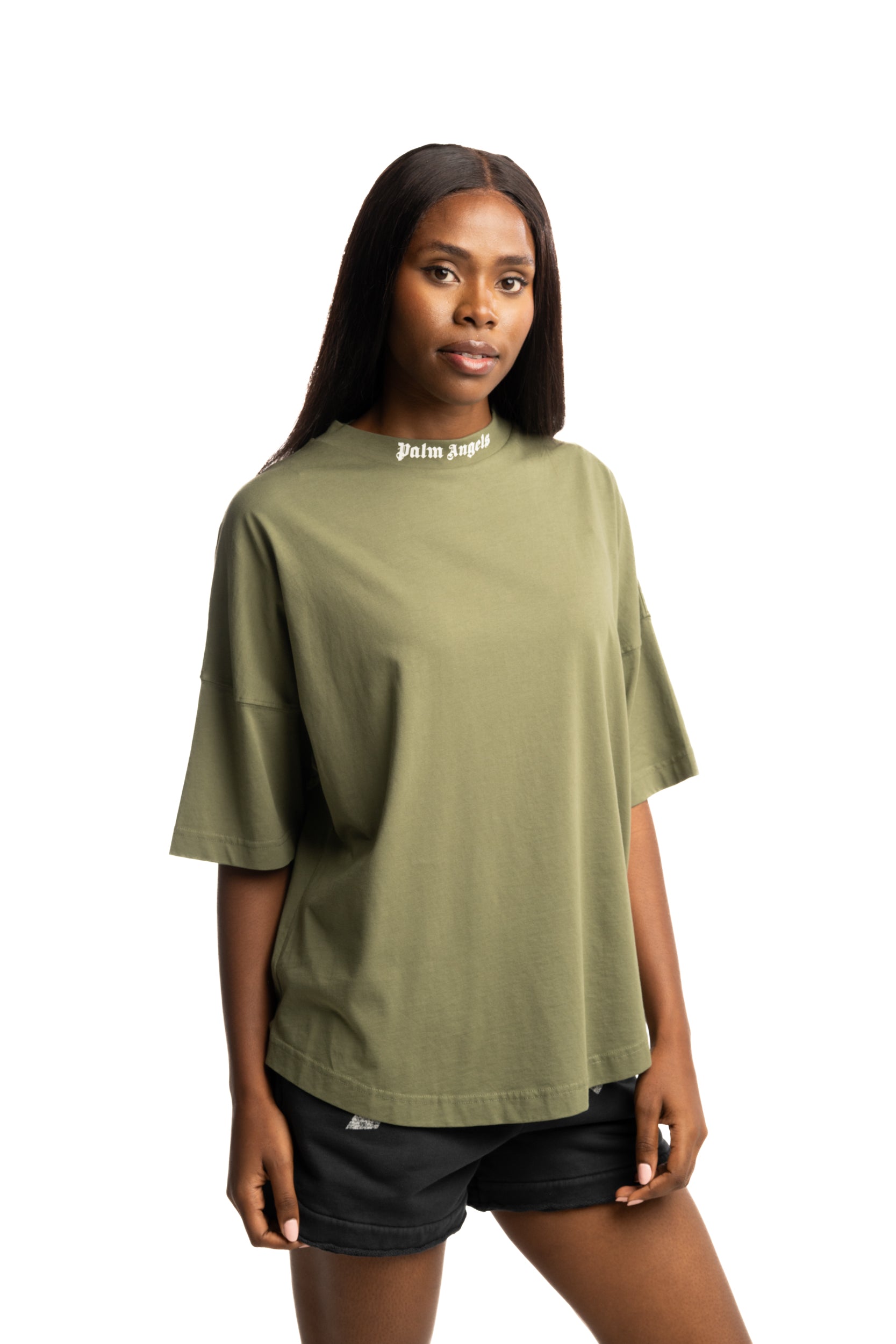 (Core) Palm Angels Ladies Over Logo Over Tee | PWAA07CS26JER003-5603