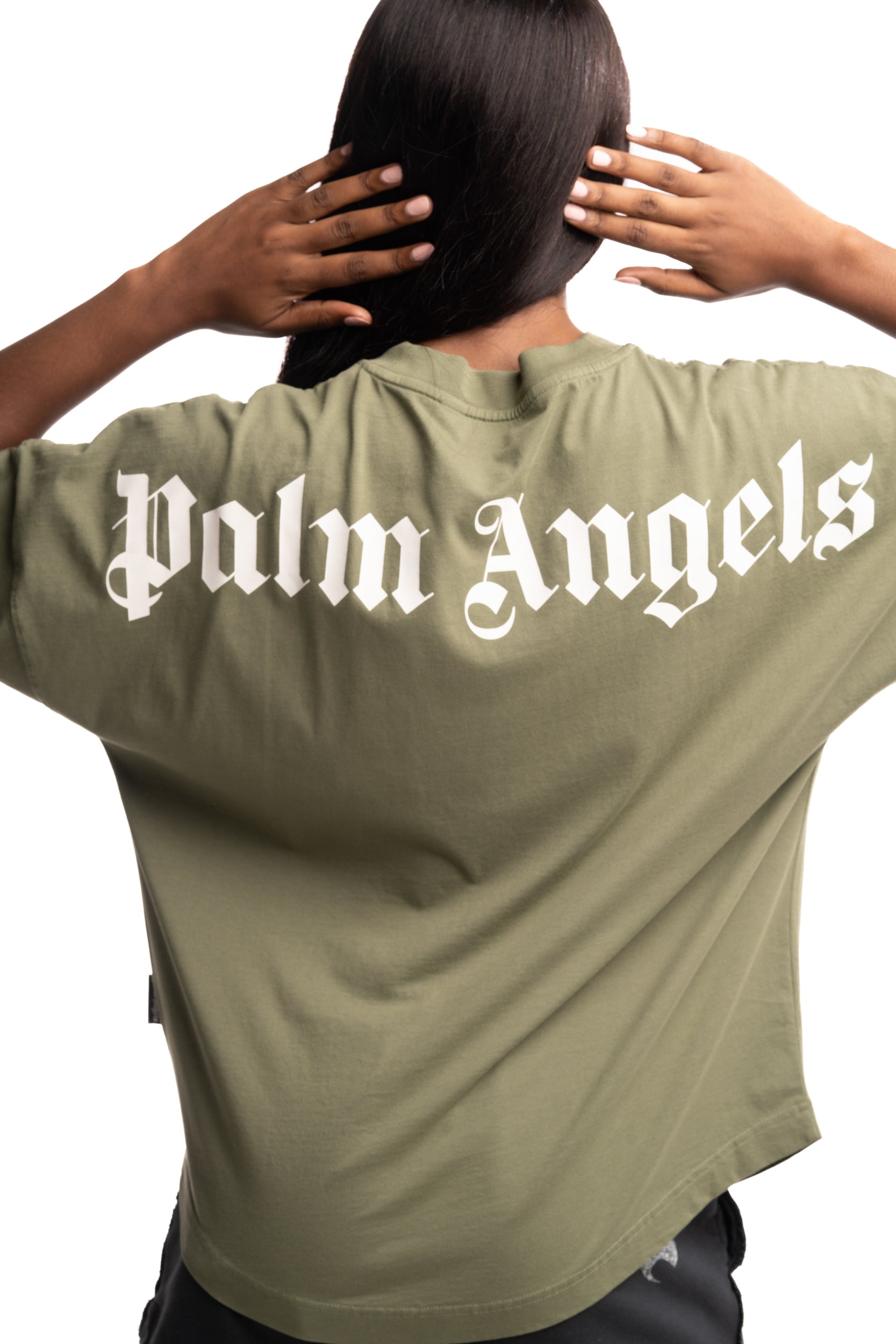 (Core) Palm Angels Ladies Over Logo Over Tee | PWAA07CS26JER003-5603
