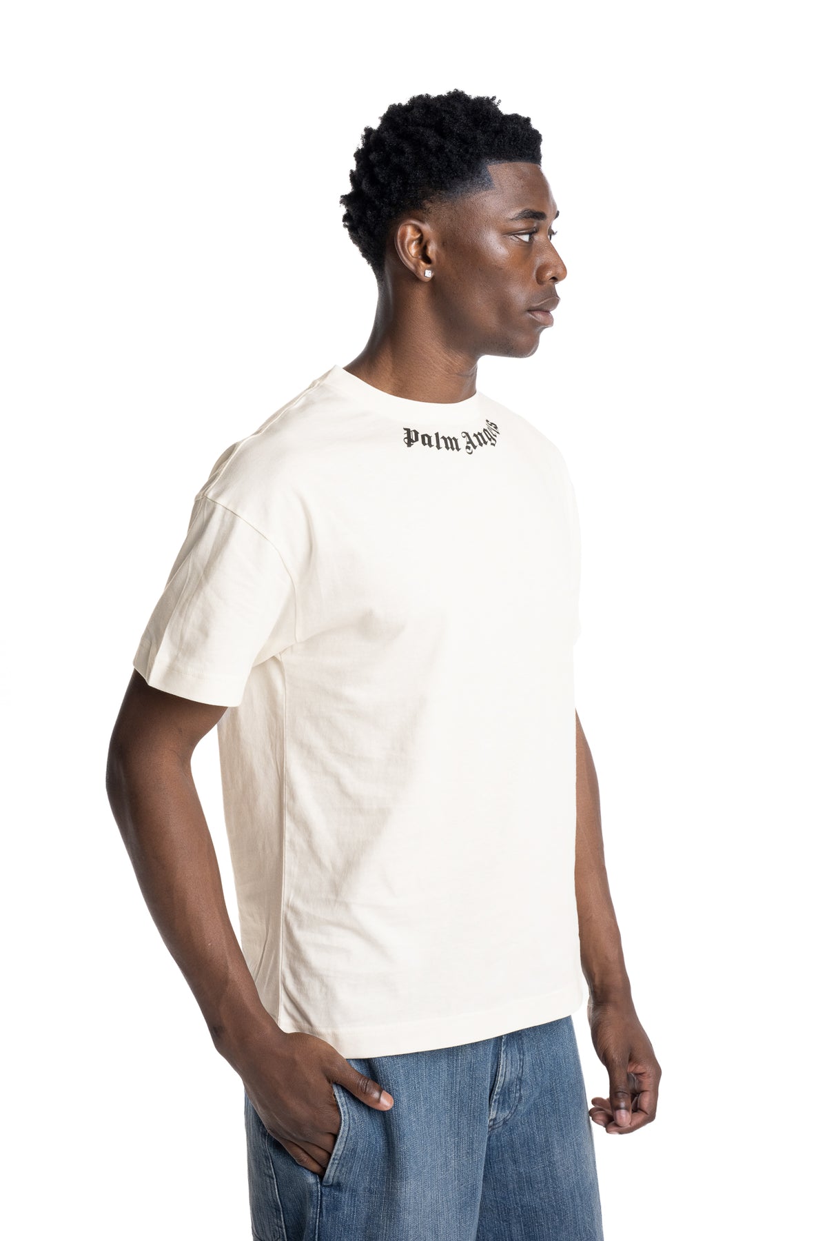 Palm Angels Men's Gothic Logo T Shirt | PMAAT01J99ZG-0170