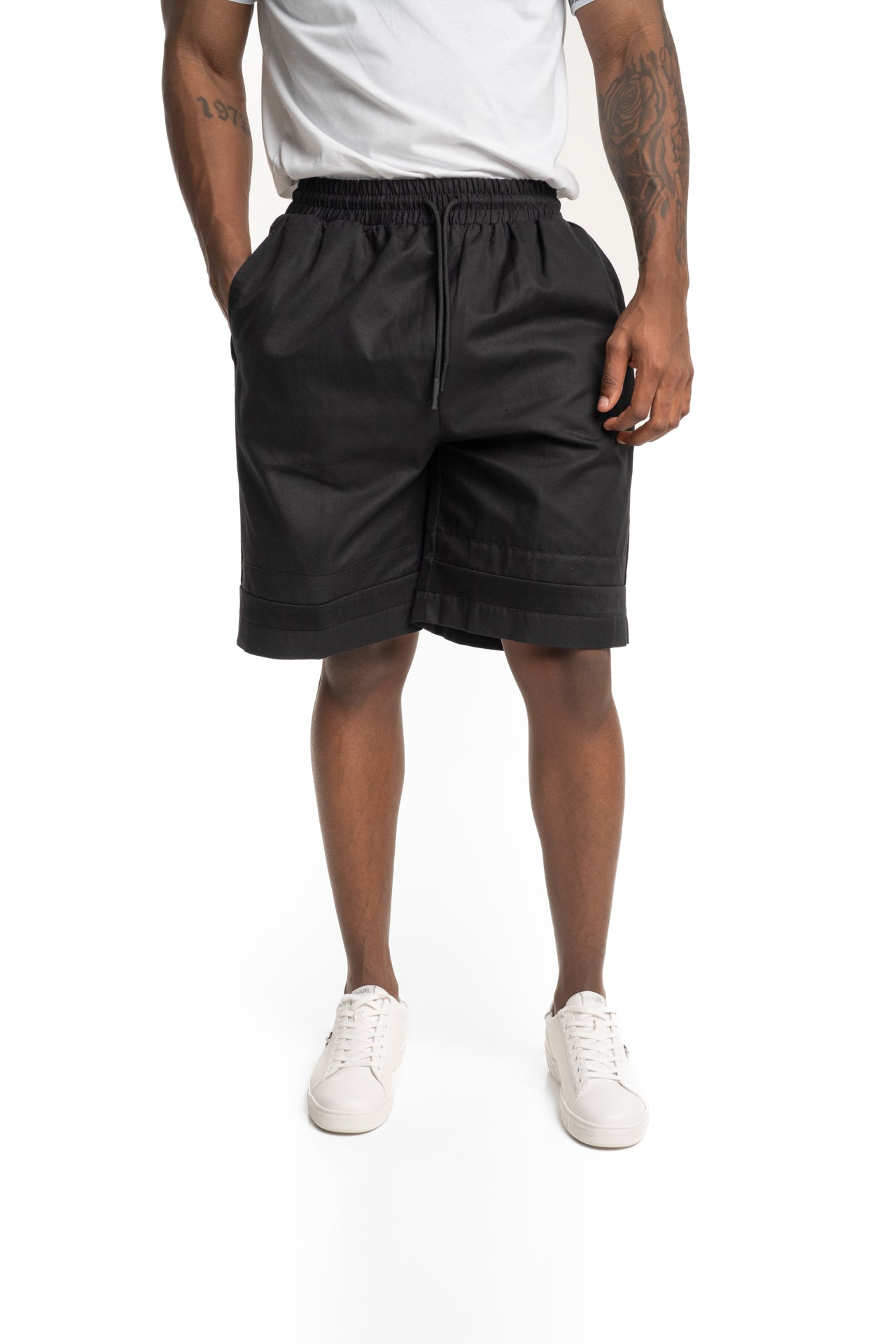 John Richmond Men's Listemi Bermuda | UMP26148BEHB-Black