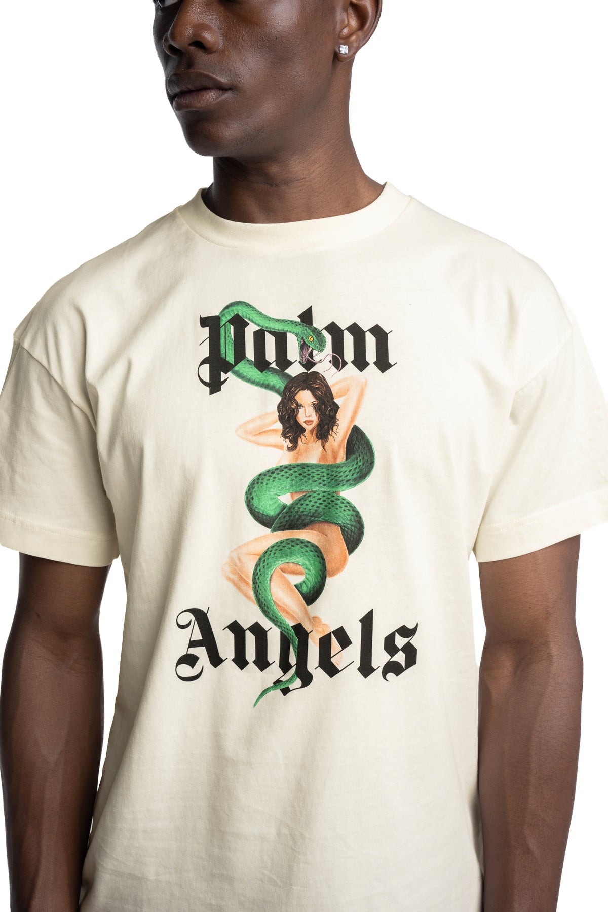 Palm Angels Men's Pin Up Logo T Shirt | PMAAT01J99WK-0L60