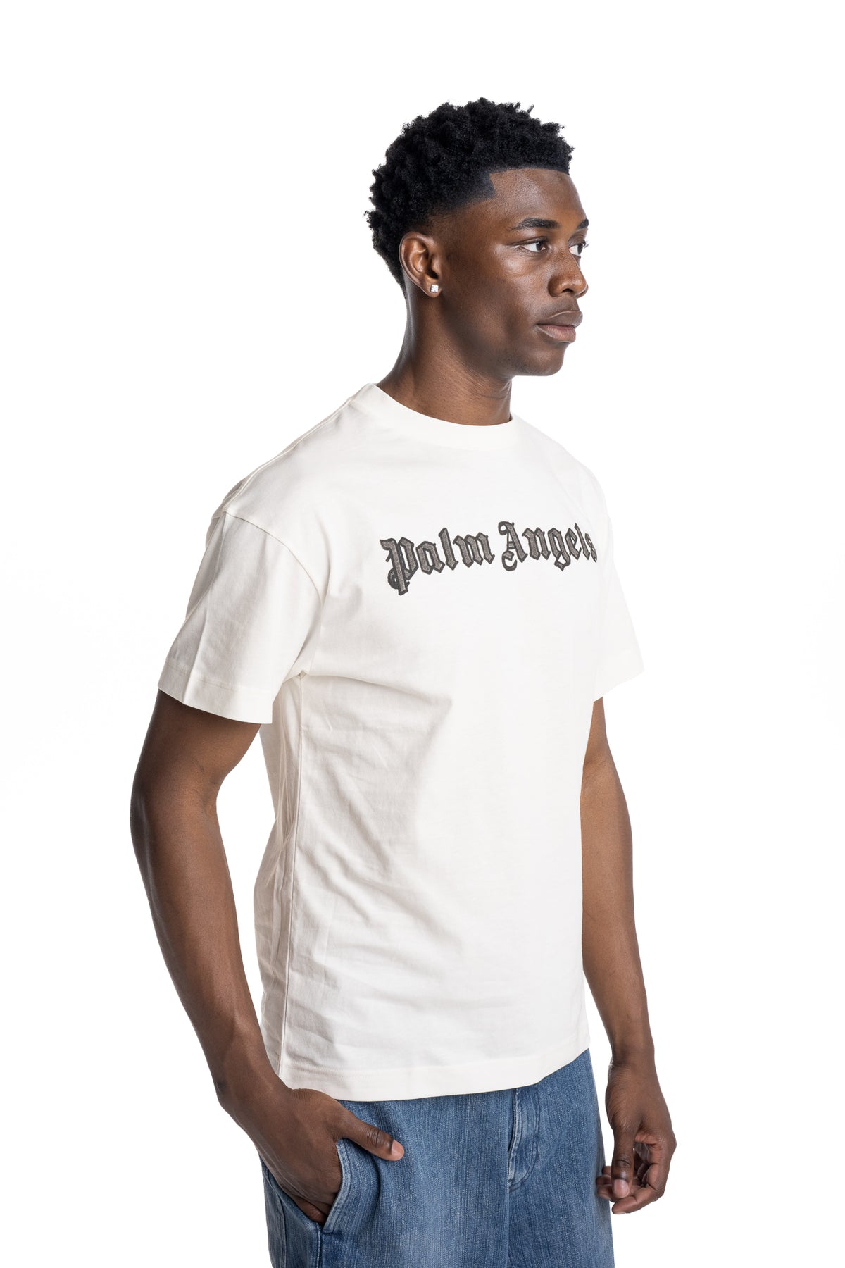 Palm Angels Men's Neon Logo T Shirt | PMAAT01J99ZK-0110
