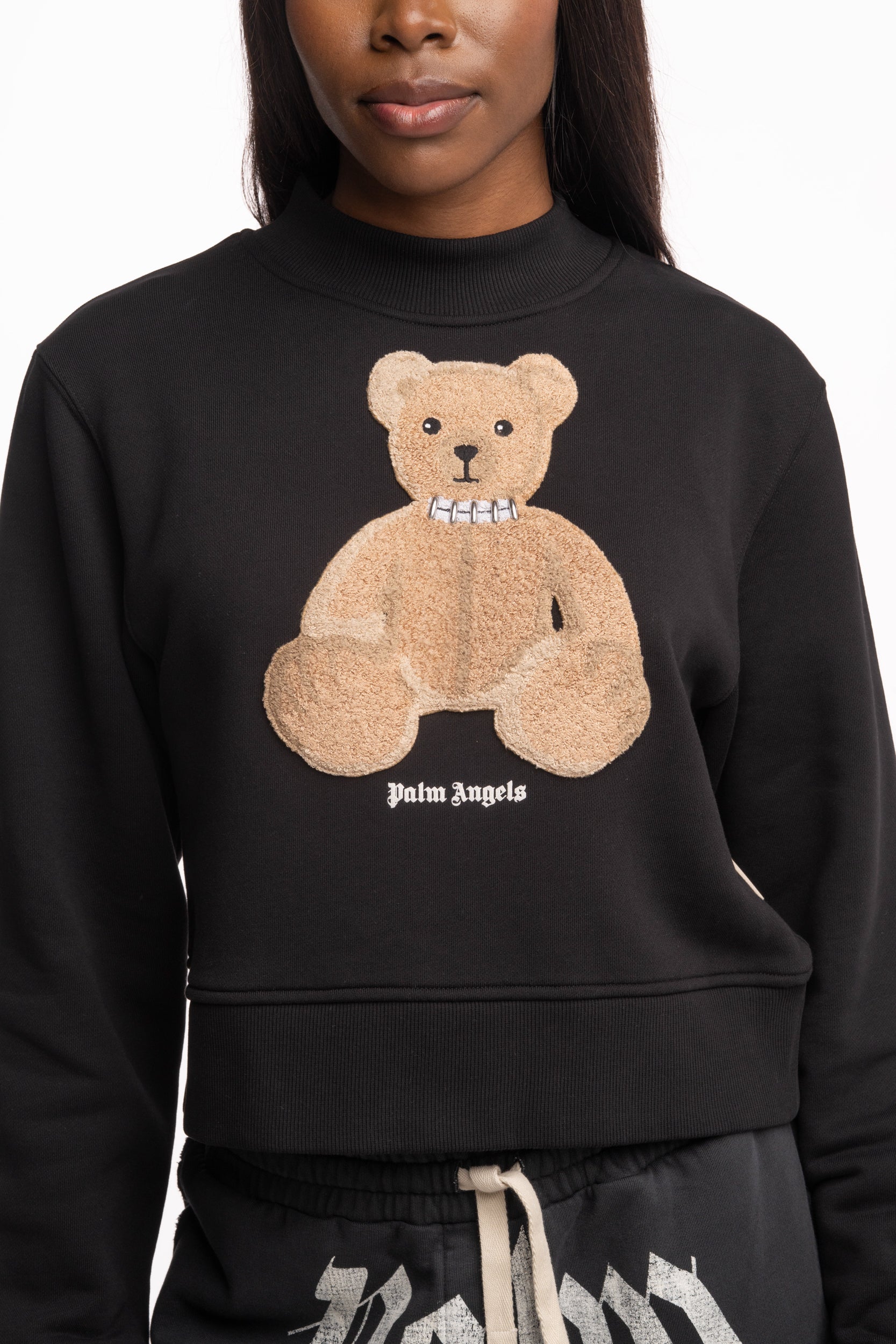 Palm Angels Ladies Bear Fitted Crew | PWBA016S26FLE006-1060
