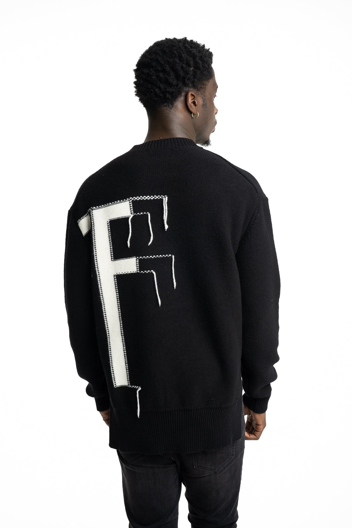 Off White Men's Biff Off Crewneck | 44MHE20LF5K001100B-Black/Ivory