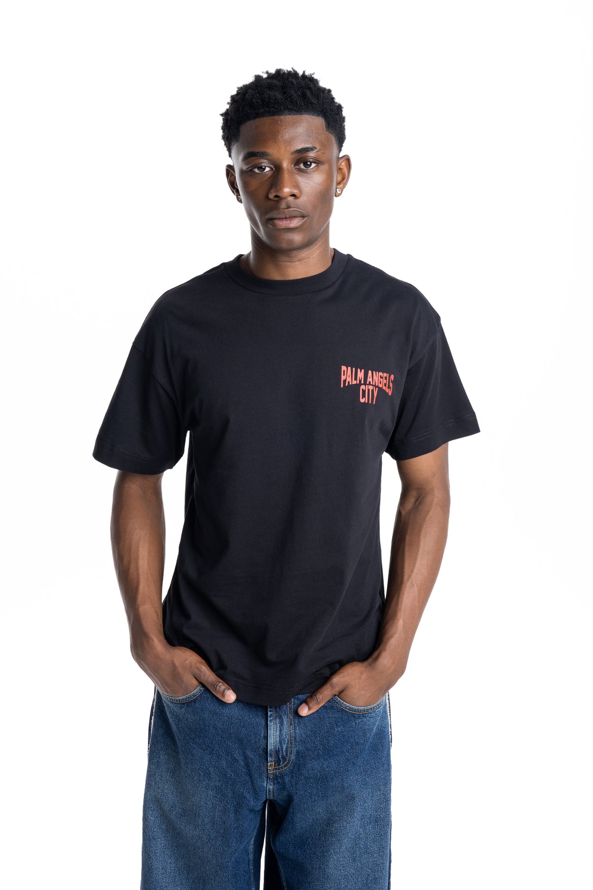 Palm Angels Men's Palm City T Shirt | PMAAT01J99ZO-1040