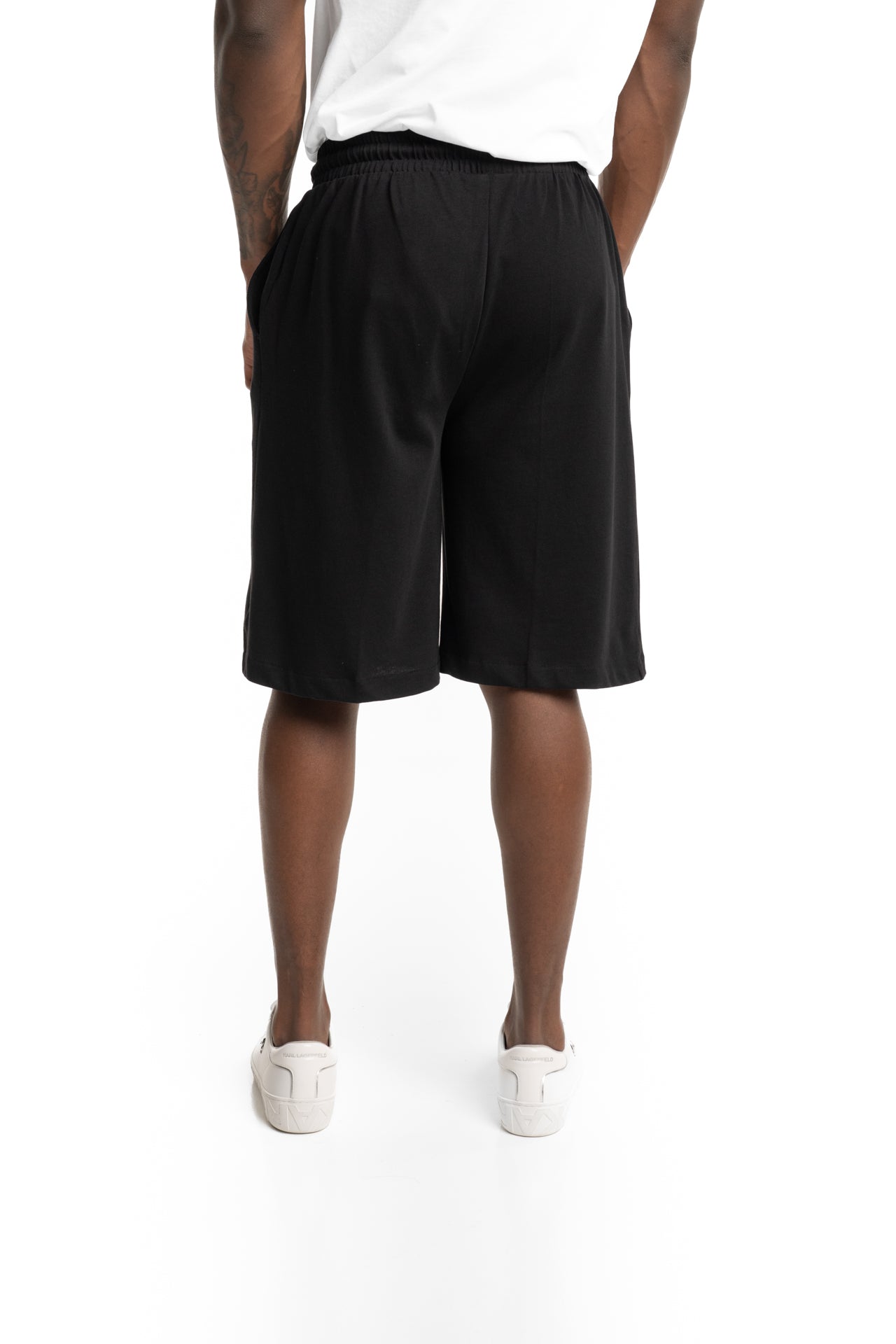 John Richmond Men's Taghin Fleece Bermuda | UMP26048BECKL-Black