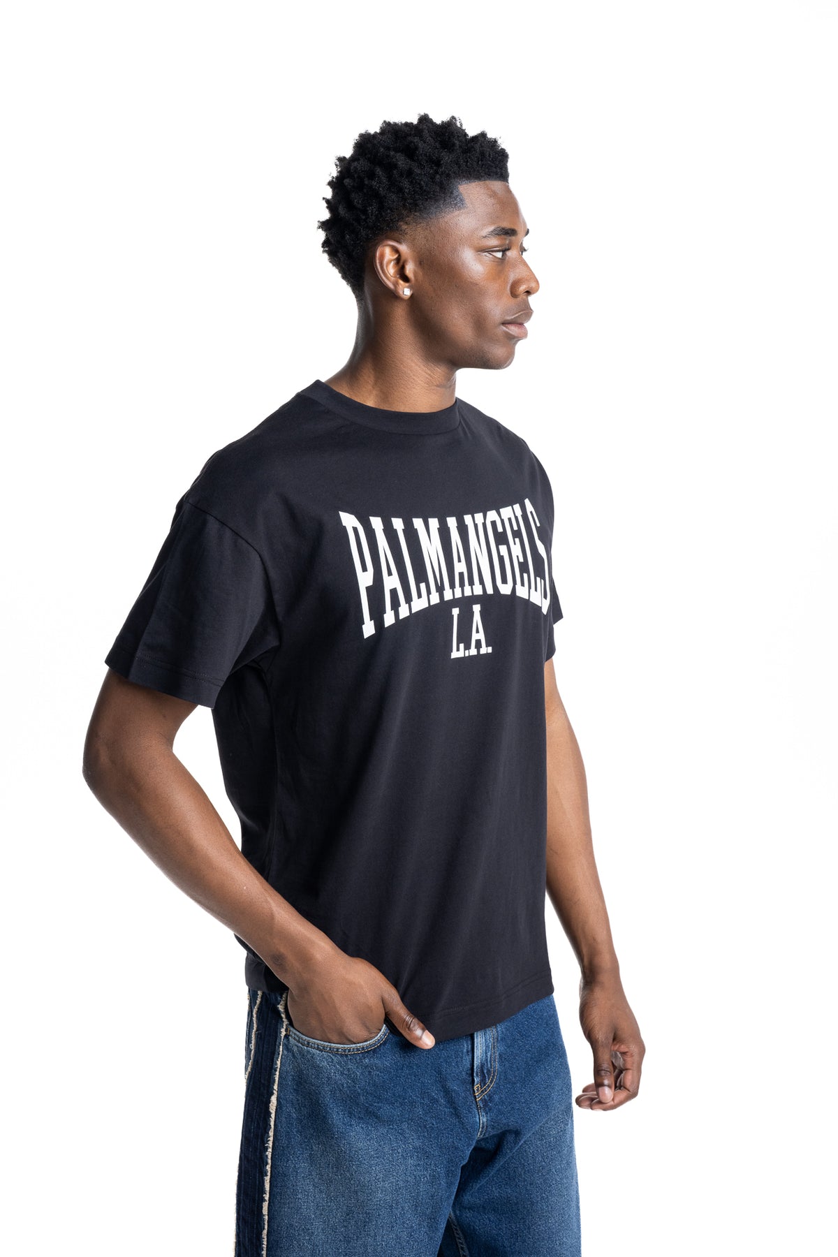 Palm Angels Men's Palm LA T Shirt | PMAAT01J99ZN-1001