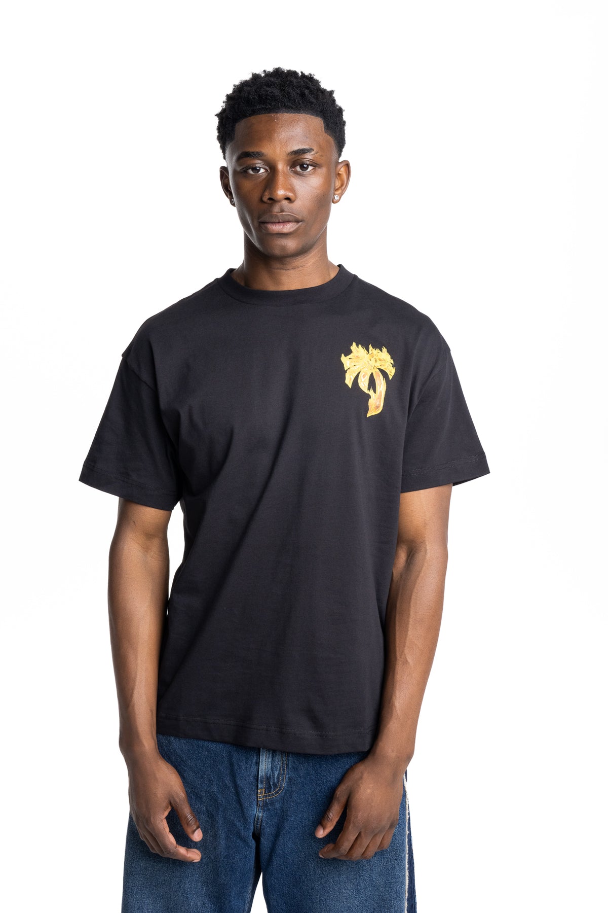 Palm Angels Men's Burning Palm T Shirt | PMAAT01J99ZV-1090