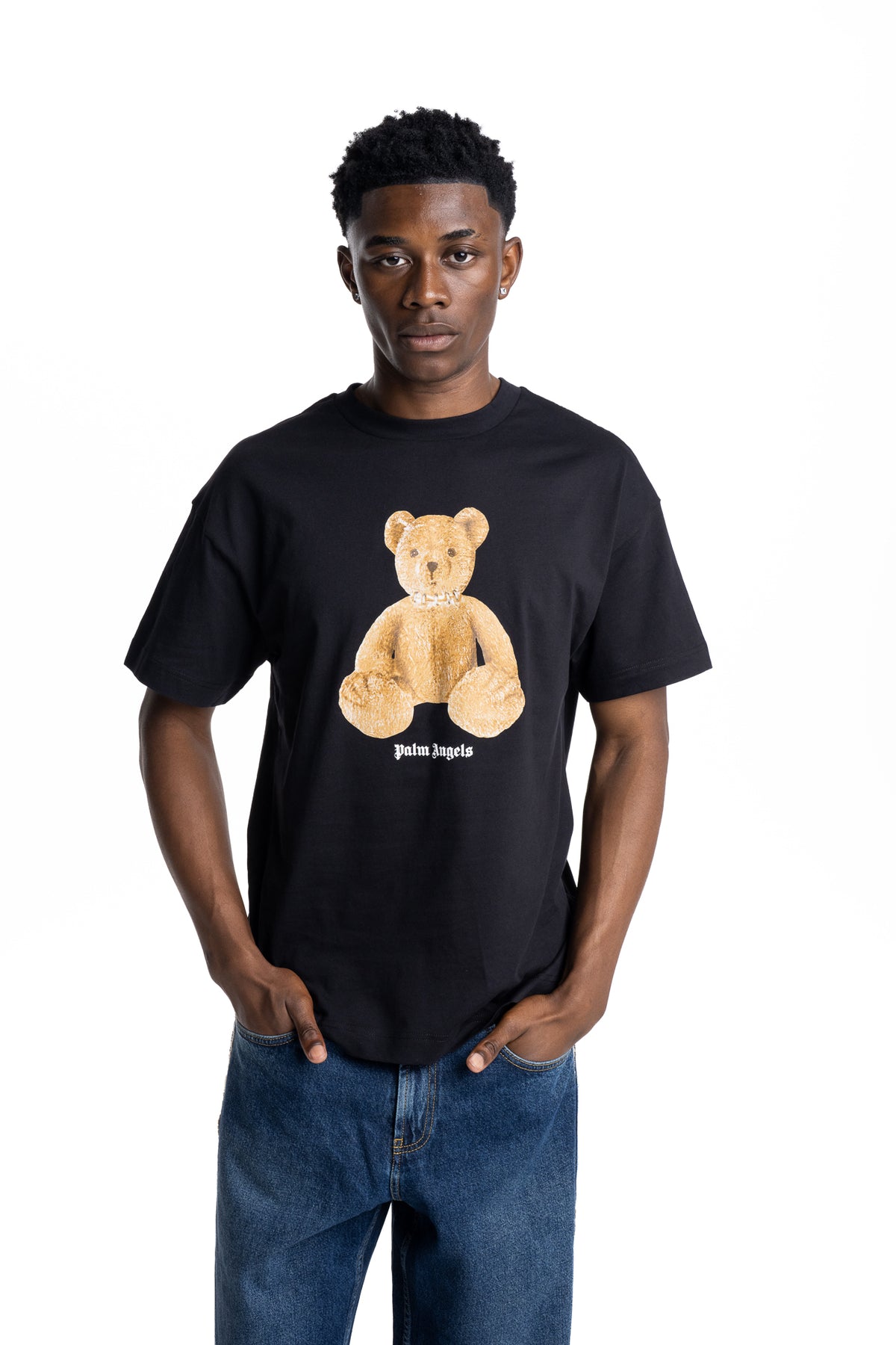Palm Angels Men's Bear In Palm Big T Shirt | PMAAT01J99WE-1030