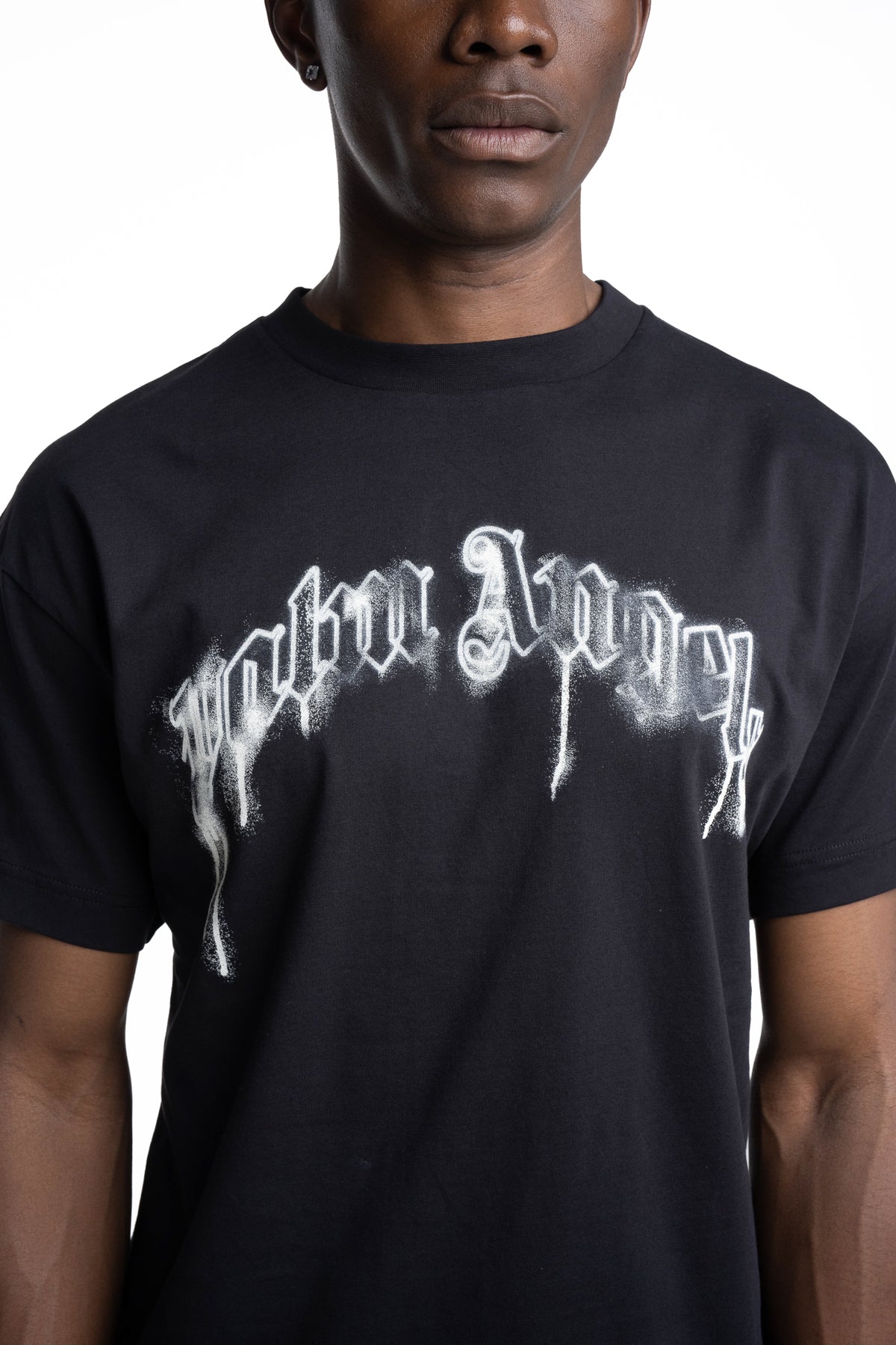 Palm Angels Men's Melted Logo T Shirt | PMAAT01J99ZL-1001