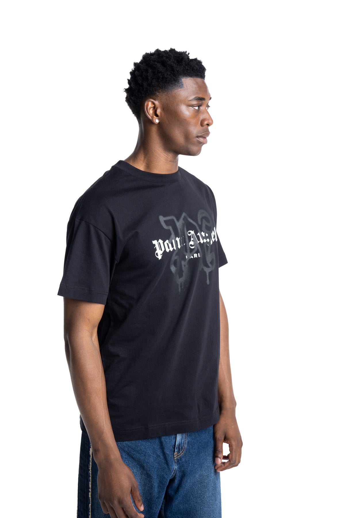 Palm Angels Men's Spray Logo T Shirt | PMAAT01J99M-1010