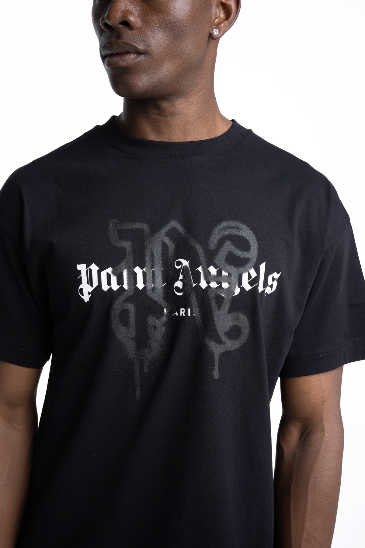 Palm Angels Men's Spray Logo T Shirt | PMAAT01J99M-1010