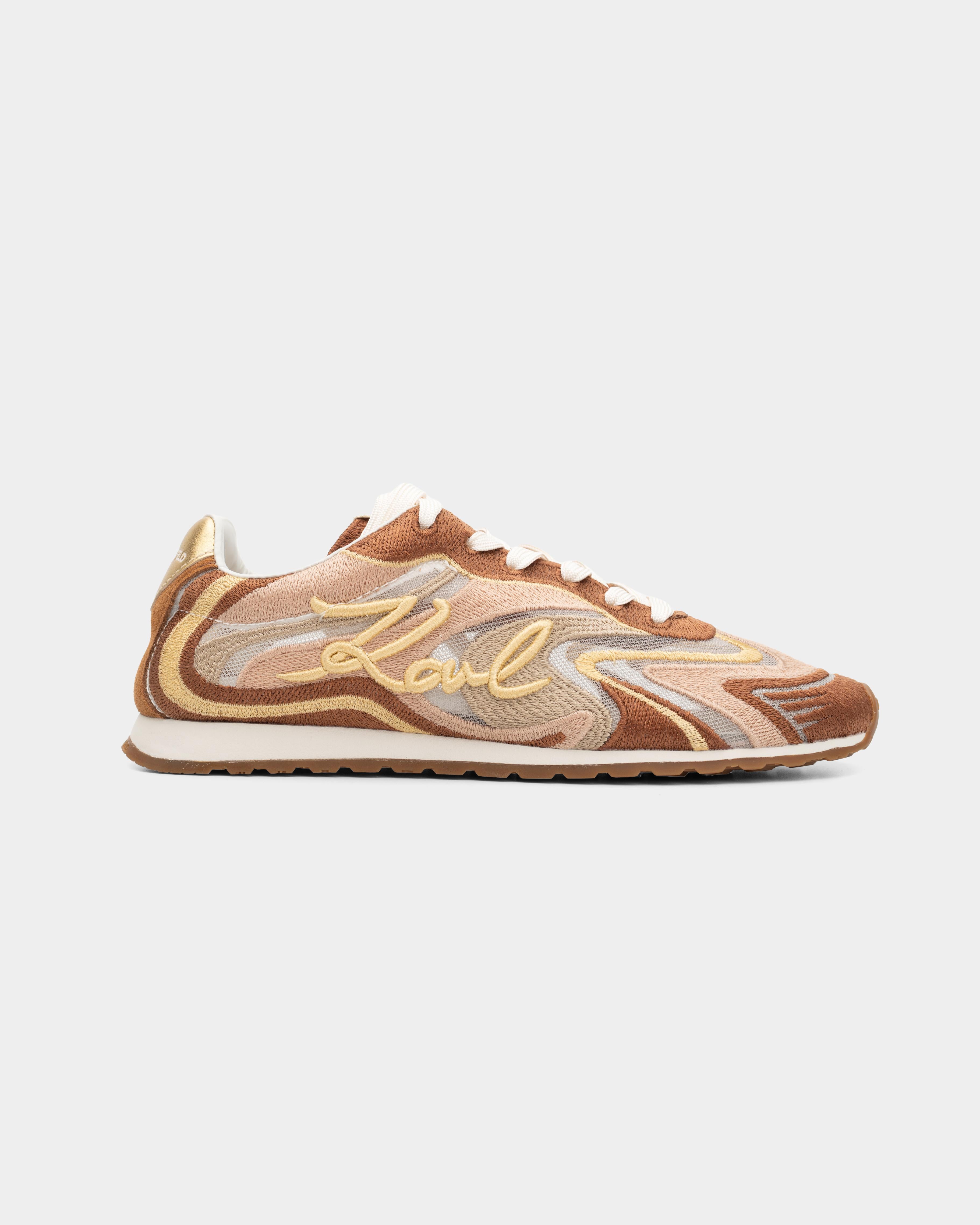 Karl Lagerfeld Women's Venus Mesh Mix Lo Lace Tan Mix Mesh w/Gold | KL65925-M2G