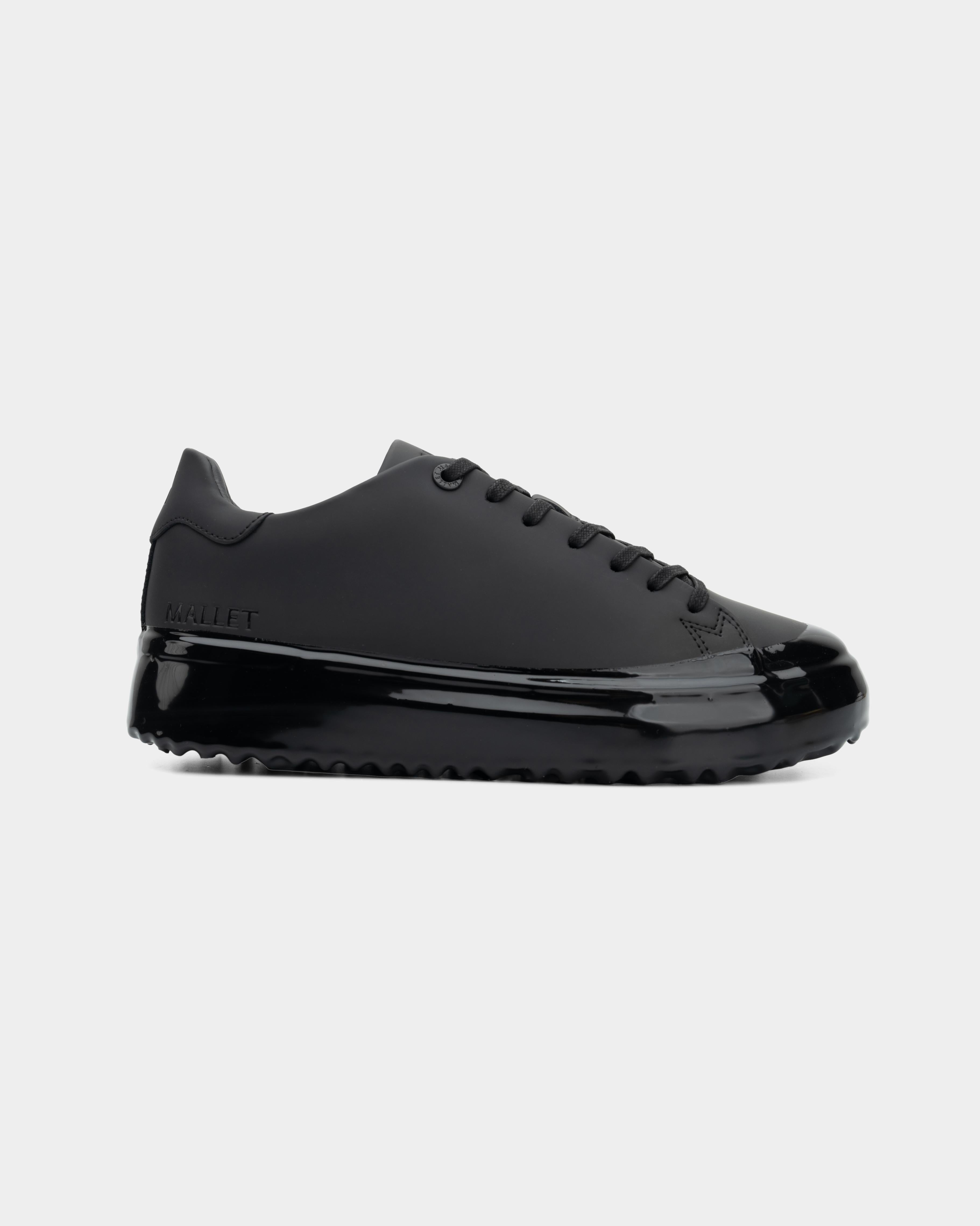 Mallet Men's Popham Tumbled Mono Blackout Sneaker | MLA26P-BKO