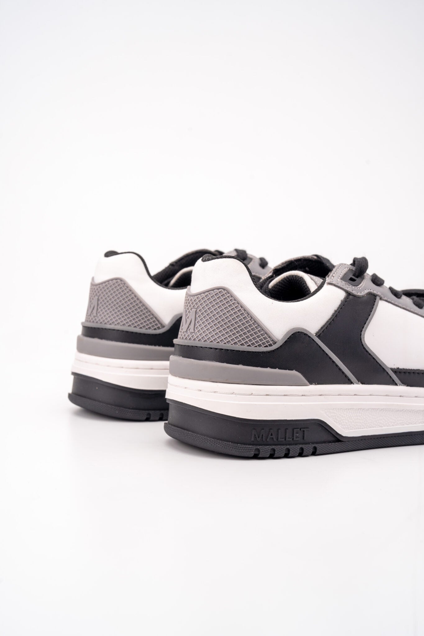 Mallet Men's Carlton Strap White Black Sneaker TE9025WHT BLK