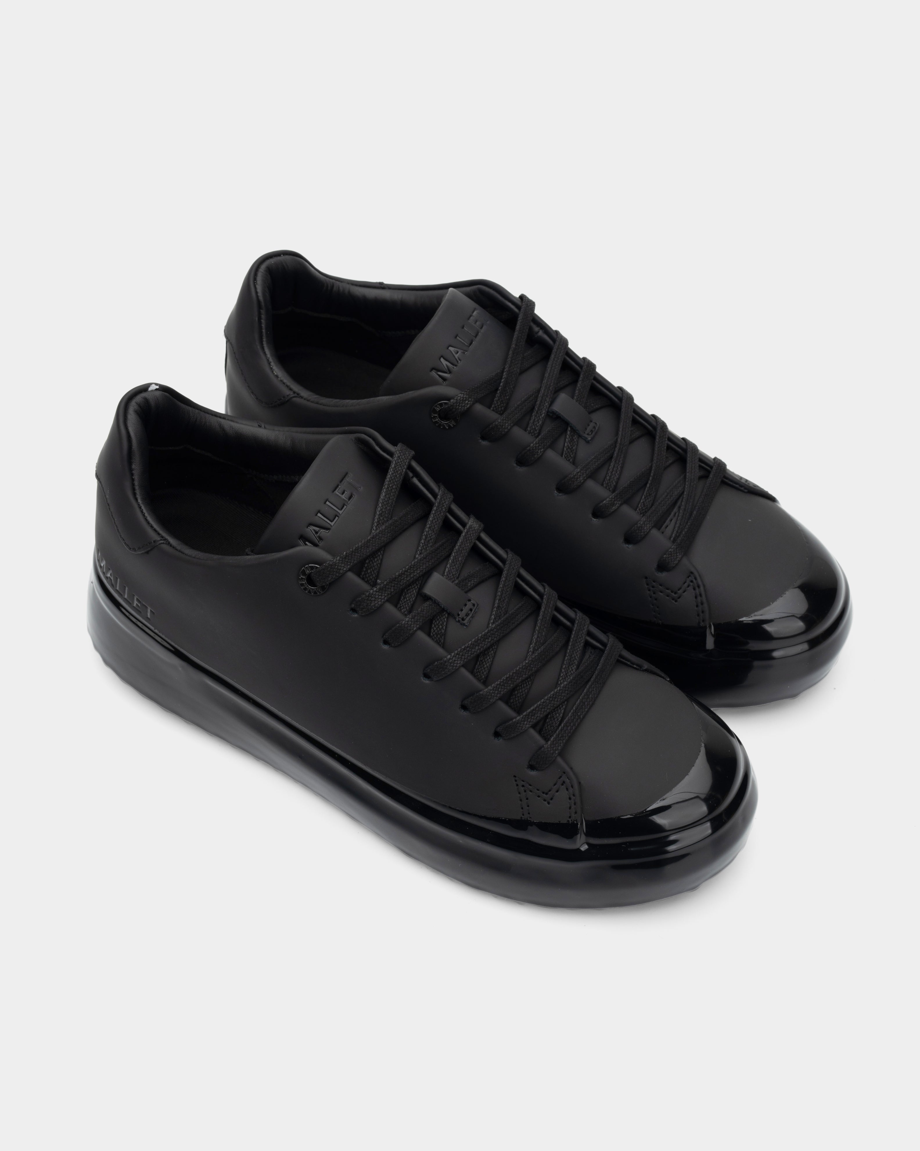 Mallet Men's Popham Tumbled Mono Blackout Sneaker | MLA26P-BKO