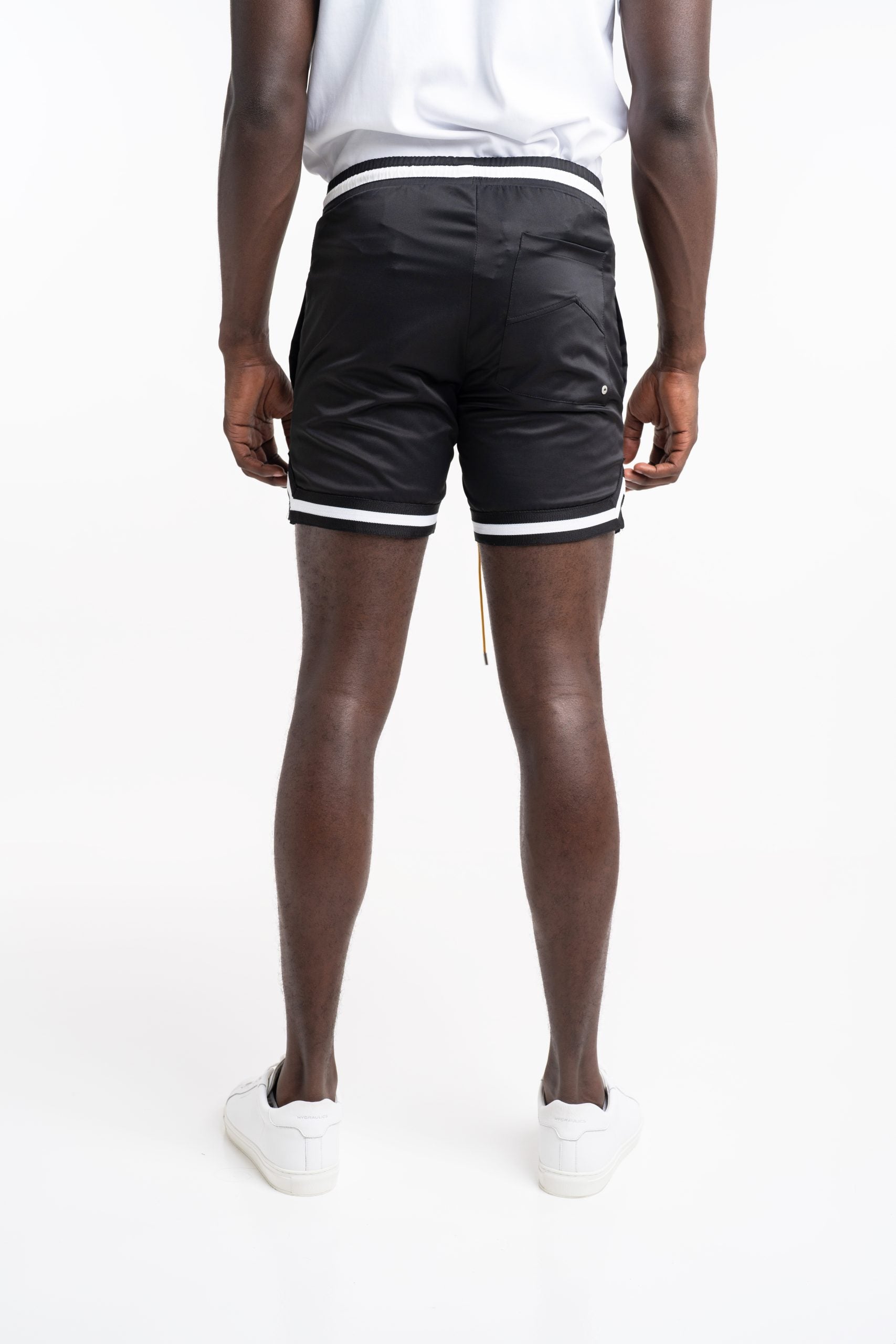 Rhude Men's Logo Basketball Swim Shorts Black/White/Blue | RHPS25SH01005-0119