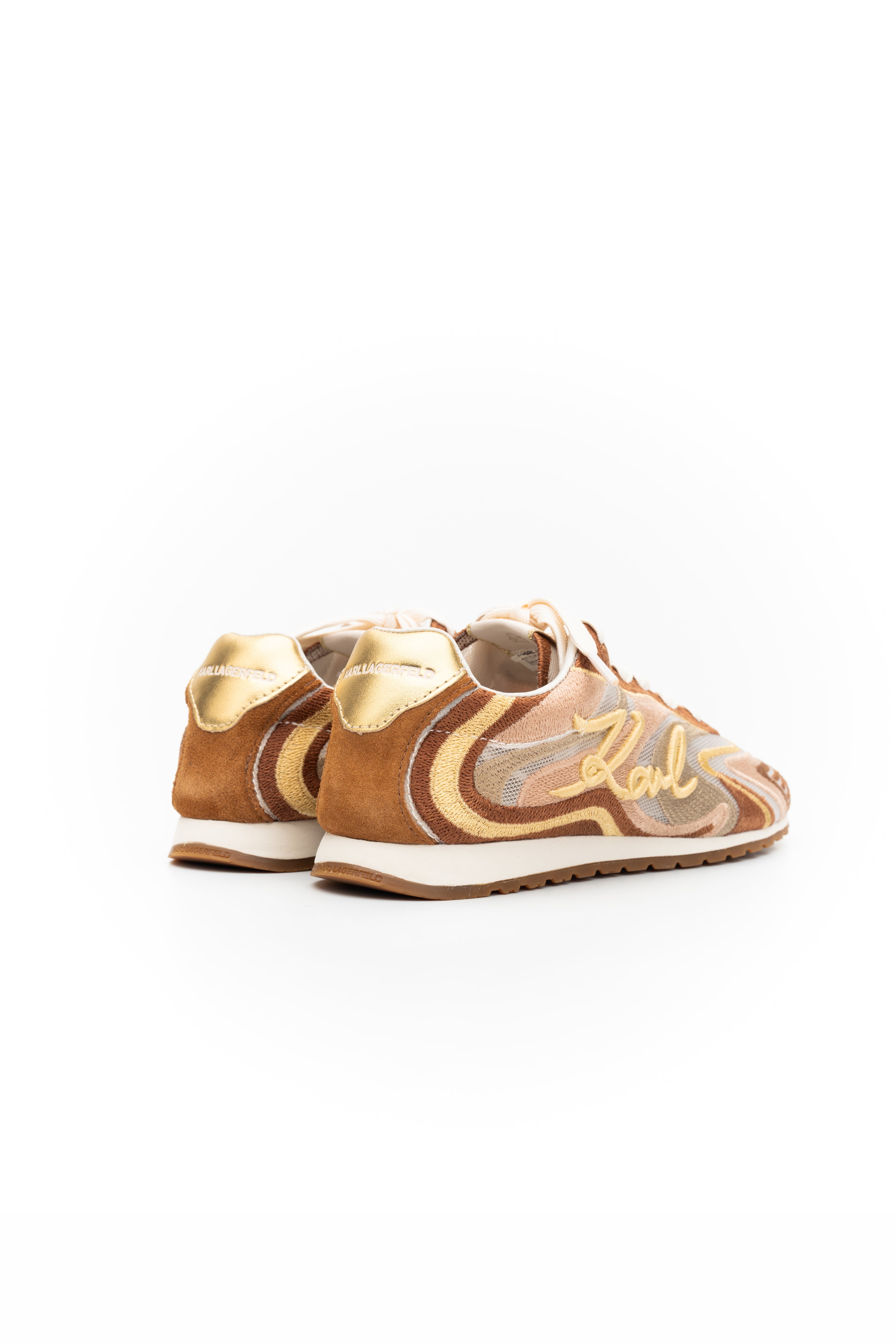 Karl Lagerfeld Women's Venus Mesh Mix Lo Lace Tan Mix Mesh w/Gold | KL65925-M2G