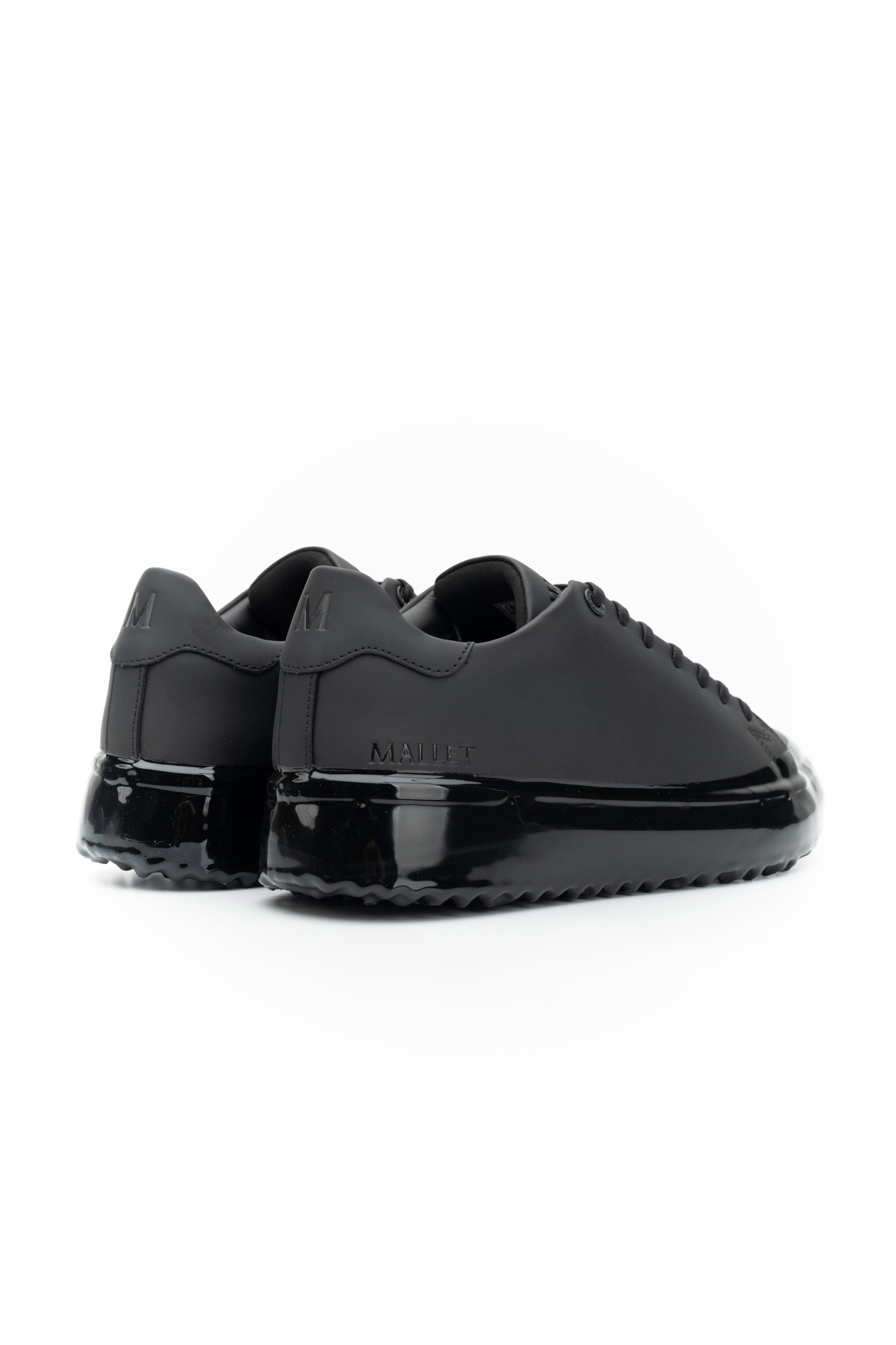 Mallet Men's Popham Tumbled Mono Blackout Sneaker | MLA26P-BKO