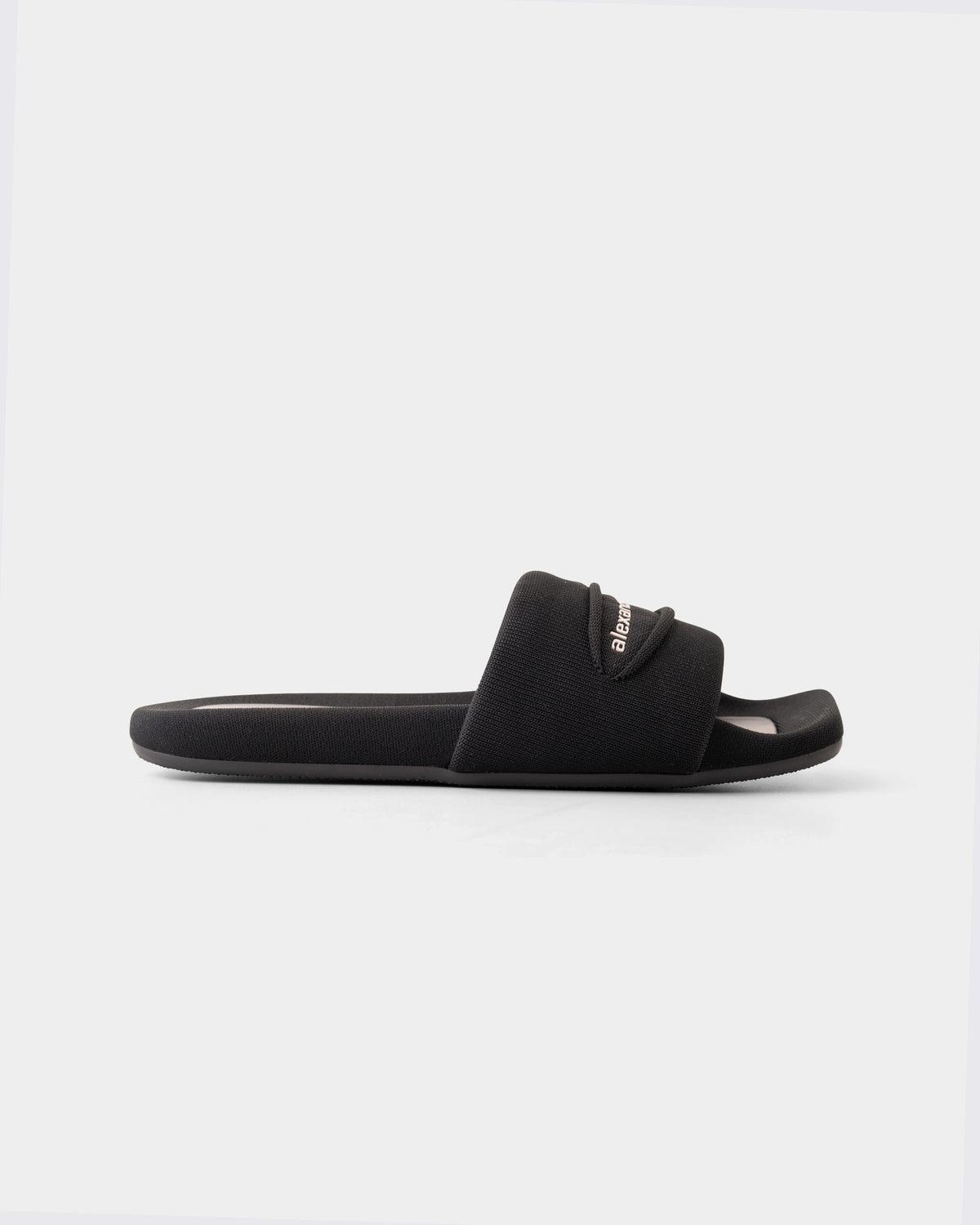 Alexander Wang Slash Knit Pool Slide Black | 30126S006-001