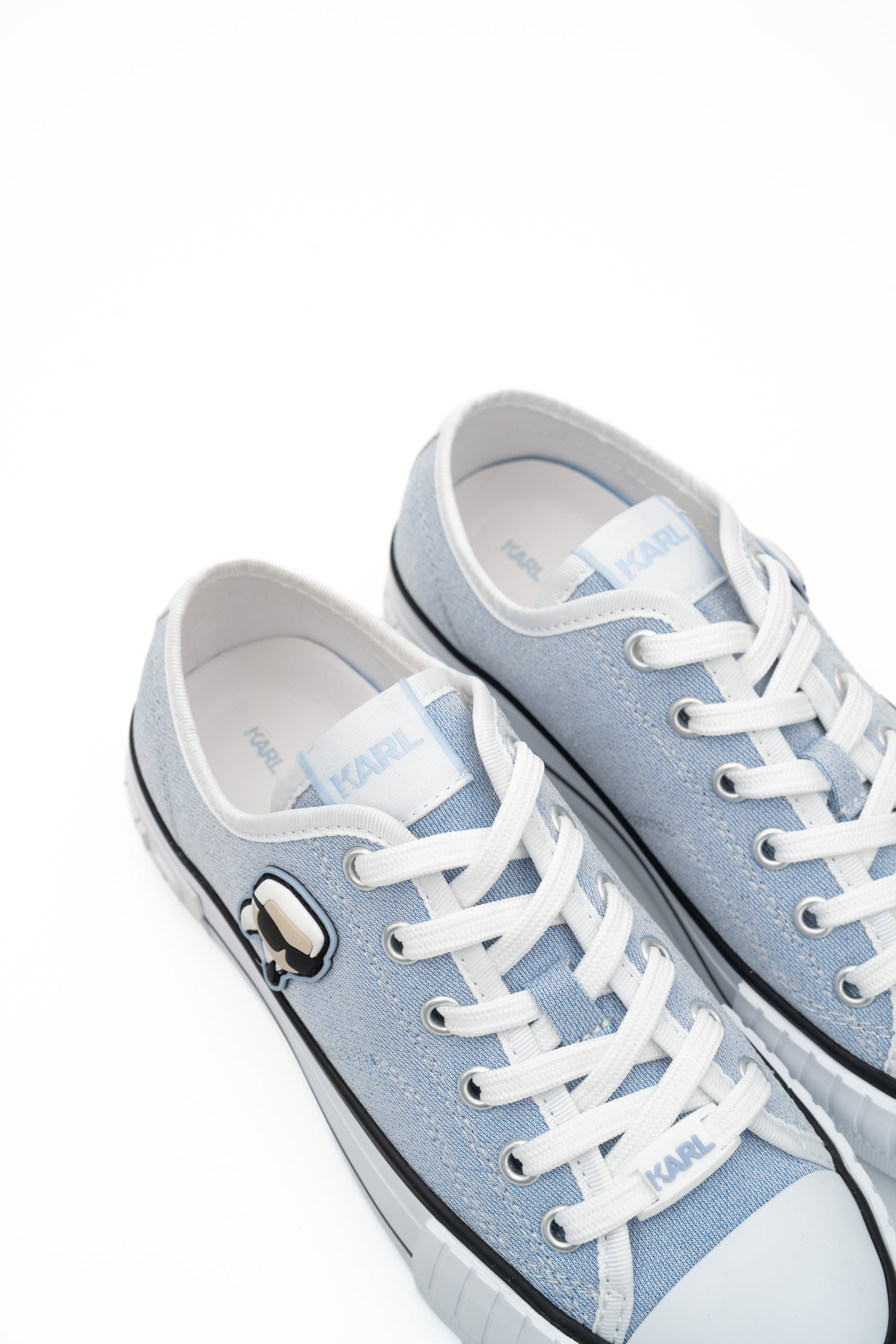 Karl Lagerfeld Women's Kampus Max NFT Patch Lo Lace Light Blue Canvas | KL60424G-9LB